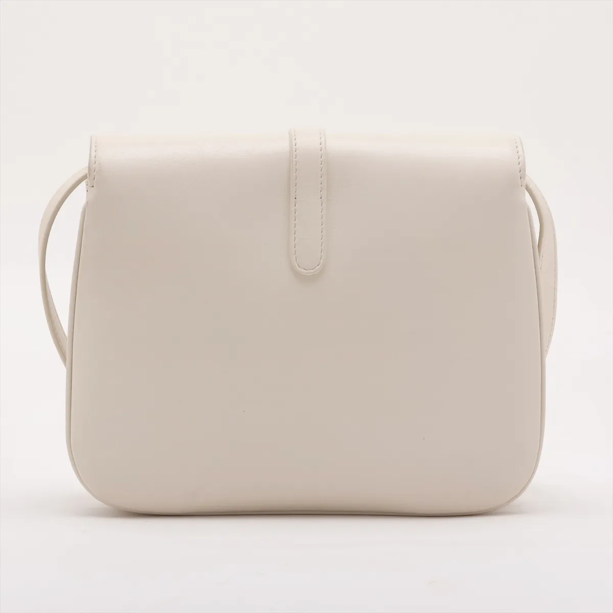 Taboo Medium Leather Shoulder Bag, White — view 2