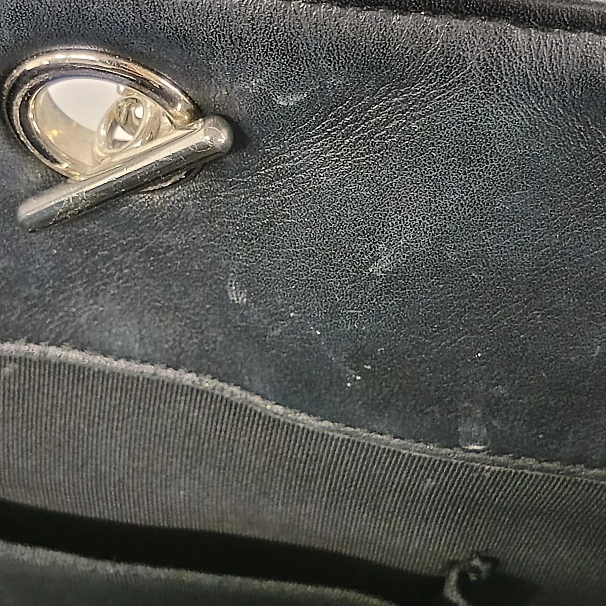 Matelassé Patent Leather Chain Tote Bag, Black, Silver Hardware, Item Number 21957265 (Serial Number 21) — view 15