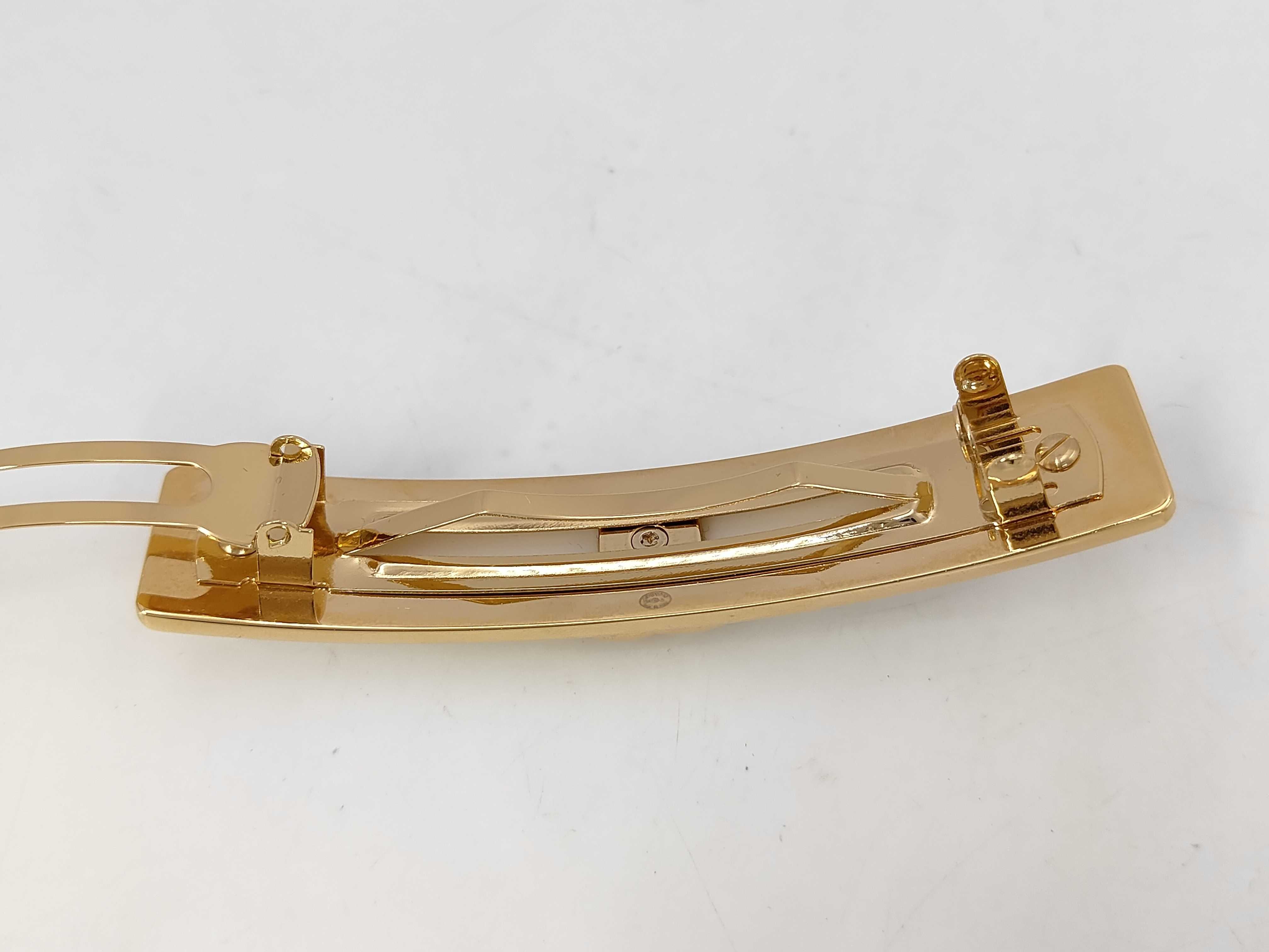 Coco Turnlock Ivory x Gold Barrette Hair Accessory — view 2