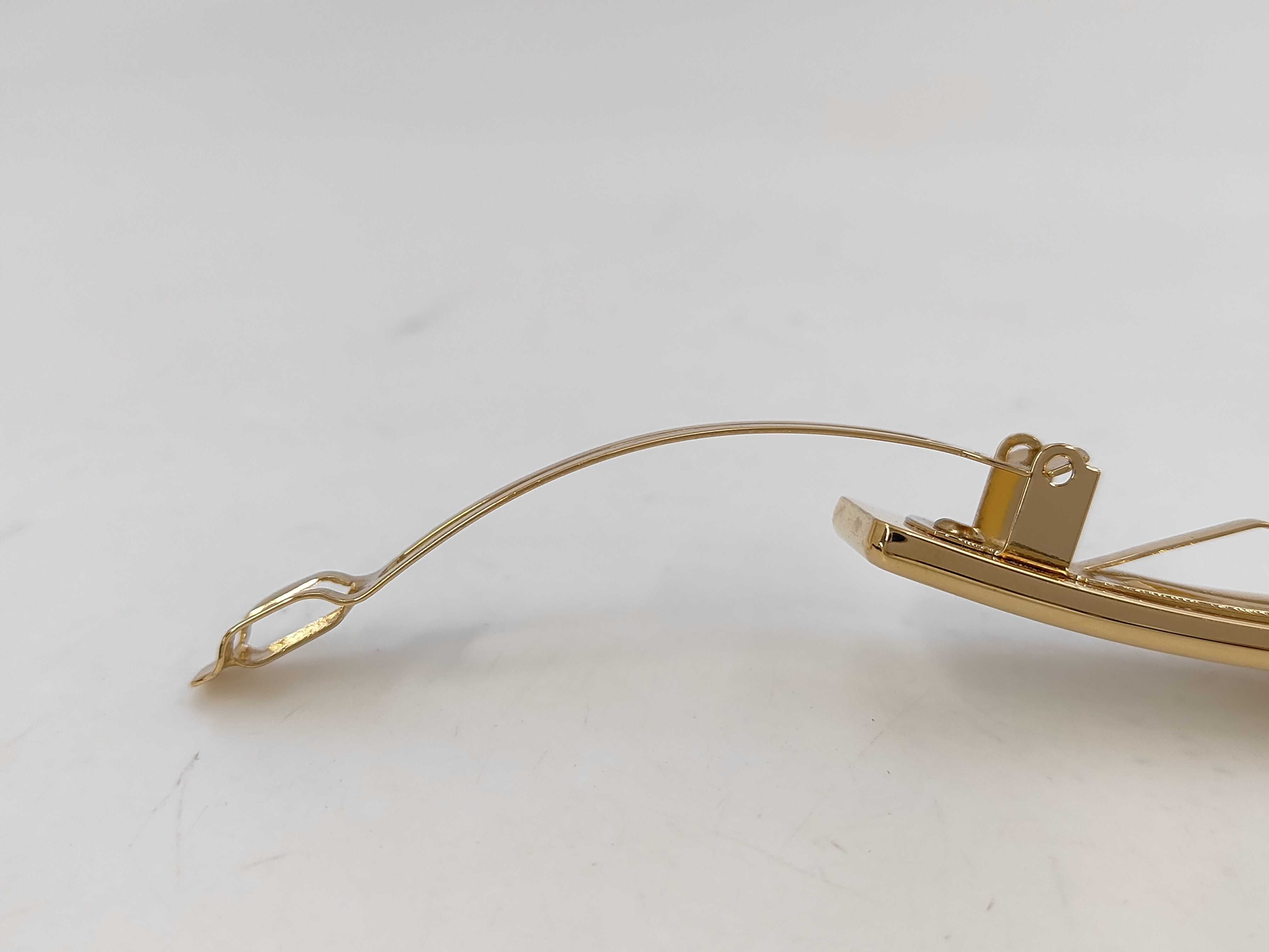 Coco Turnlock Ivory x Gold Barrette Hair Accessory — view 3