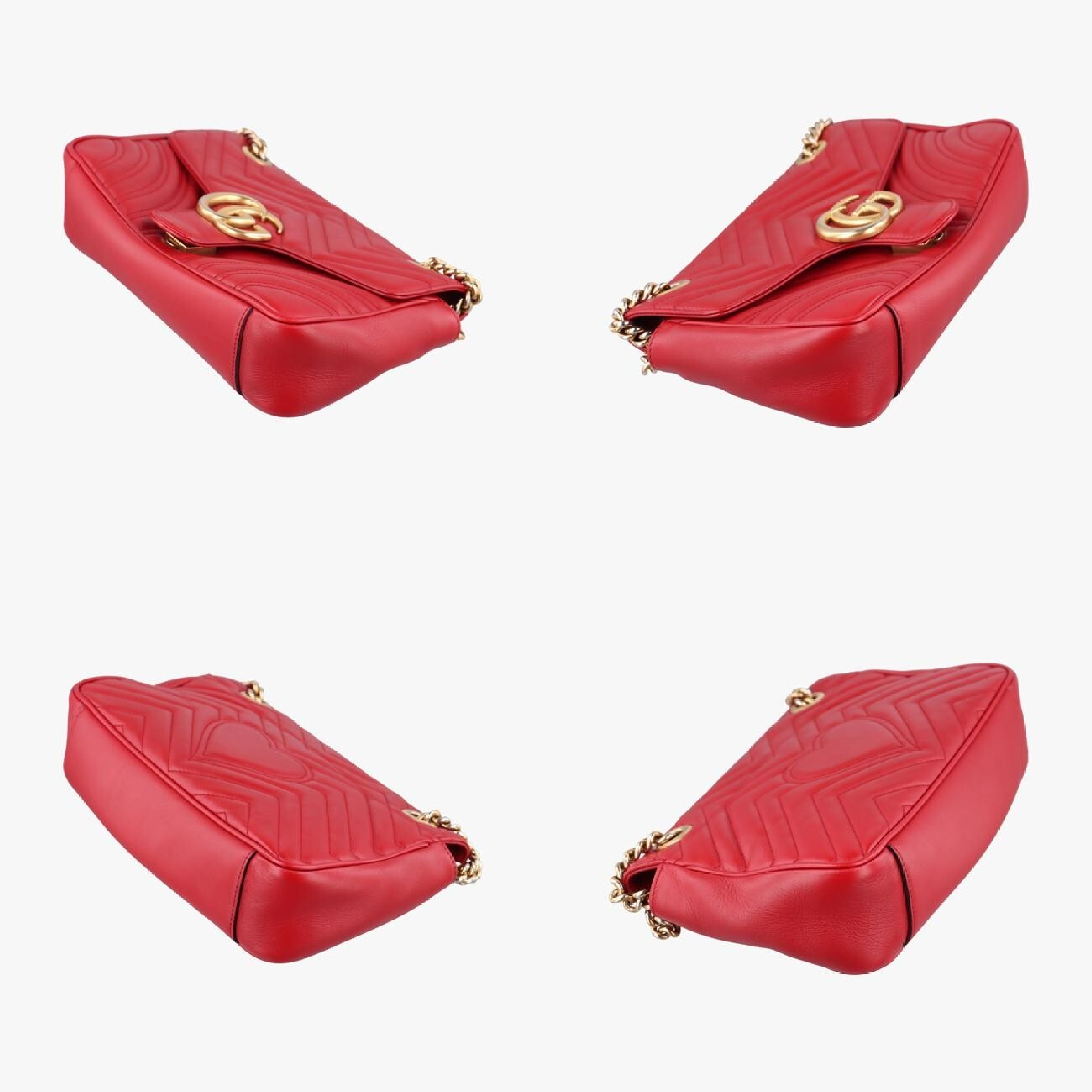 GG Marmont Red Leather Shoulder Bag 443497 E022040071 — view 4