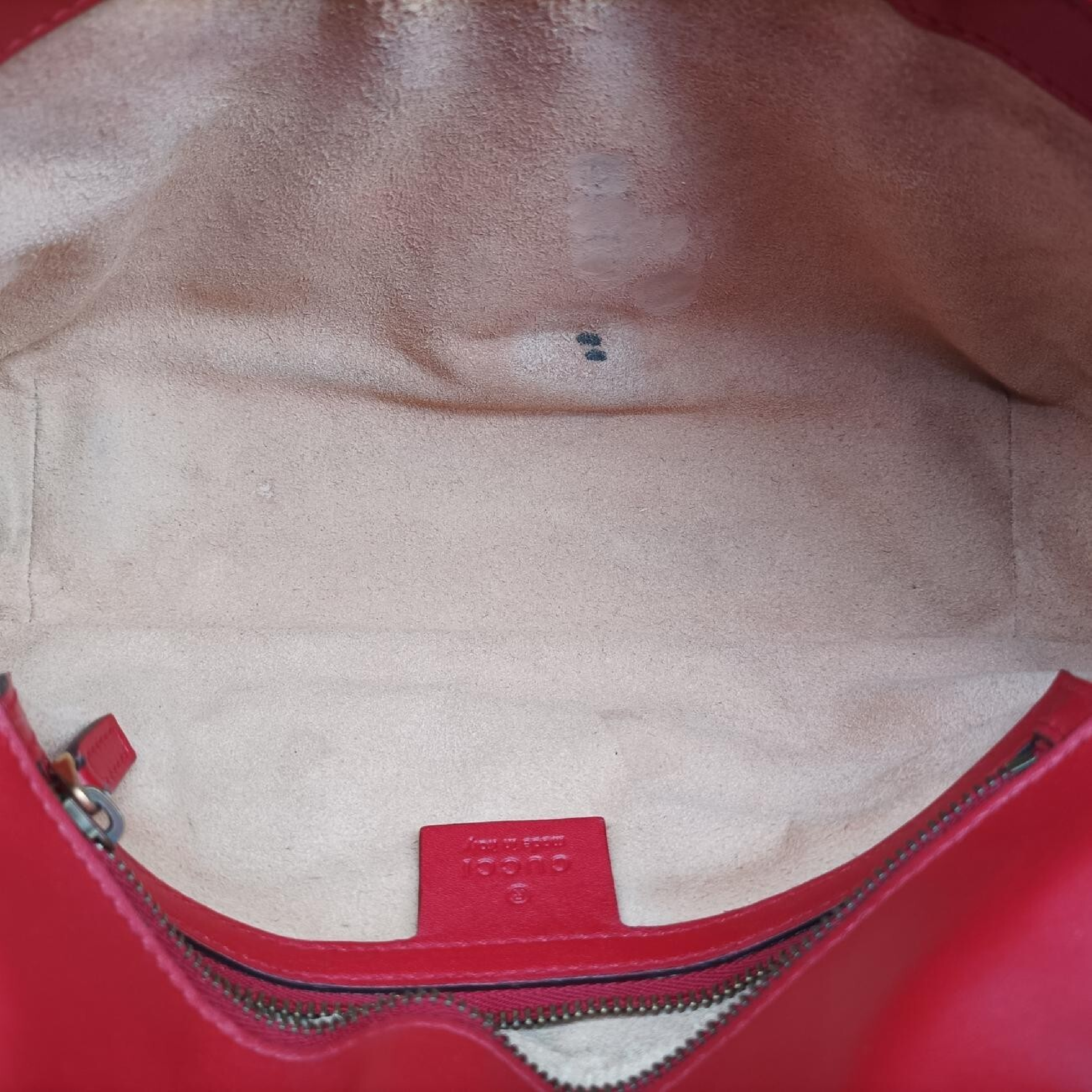 GG Marmont Red Leather Shoulder Bag 443497 E022040071 — view 6
