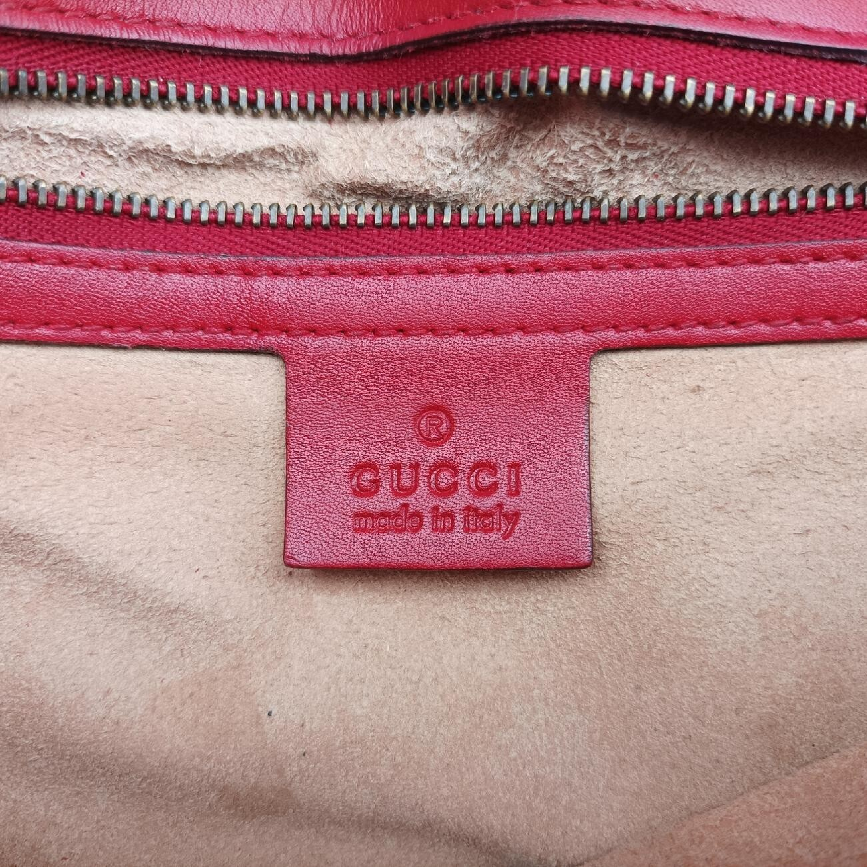 GG Marmont Red Leather Shoulder Bag 443497 E022040071 — view 7