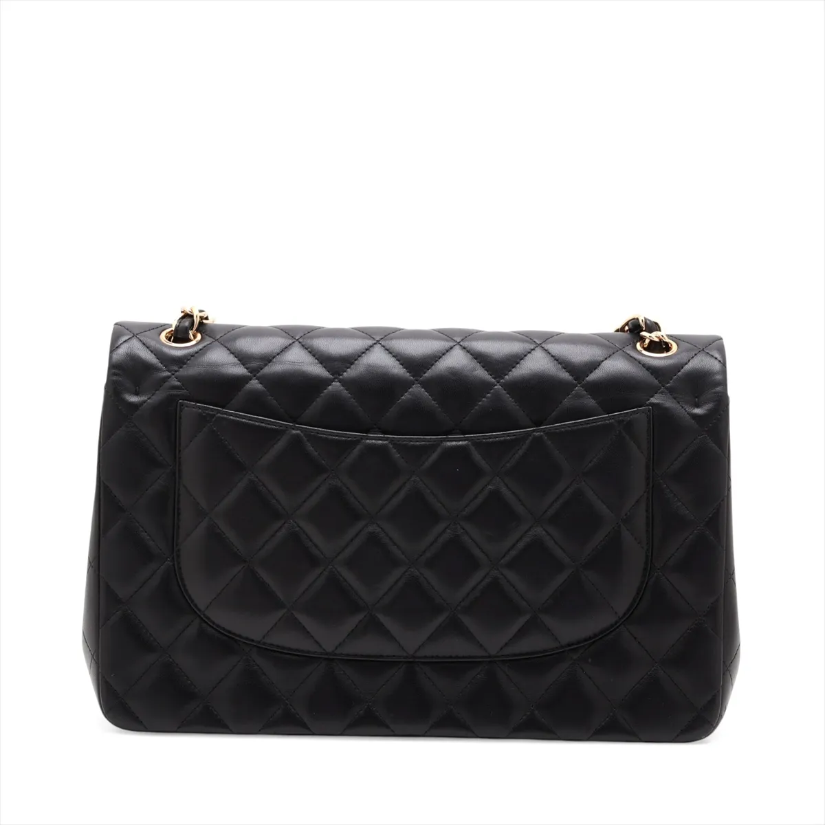 [Individually packaged] Chanel Large Matelassé 30 Lambskin Double Flap Double Chain Bag, Black with Gold Hardware, 19158909, Serial Number 19-series, A58600 — view 2