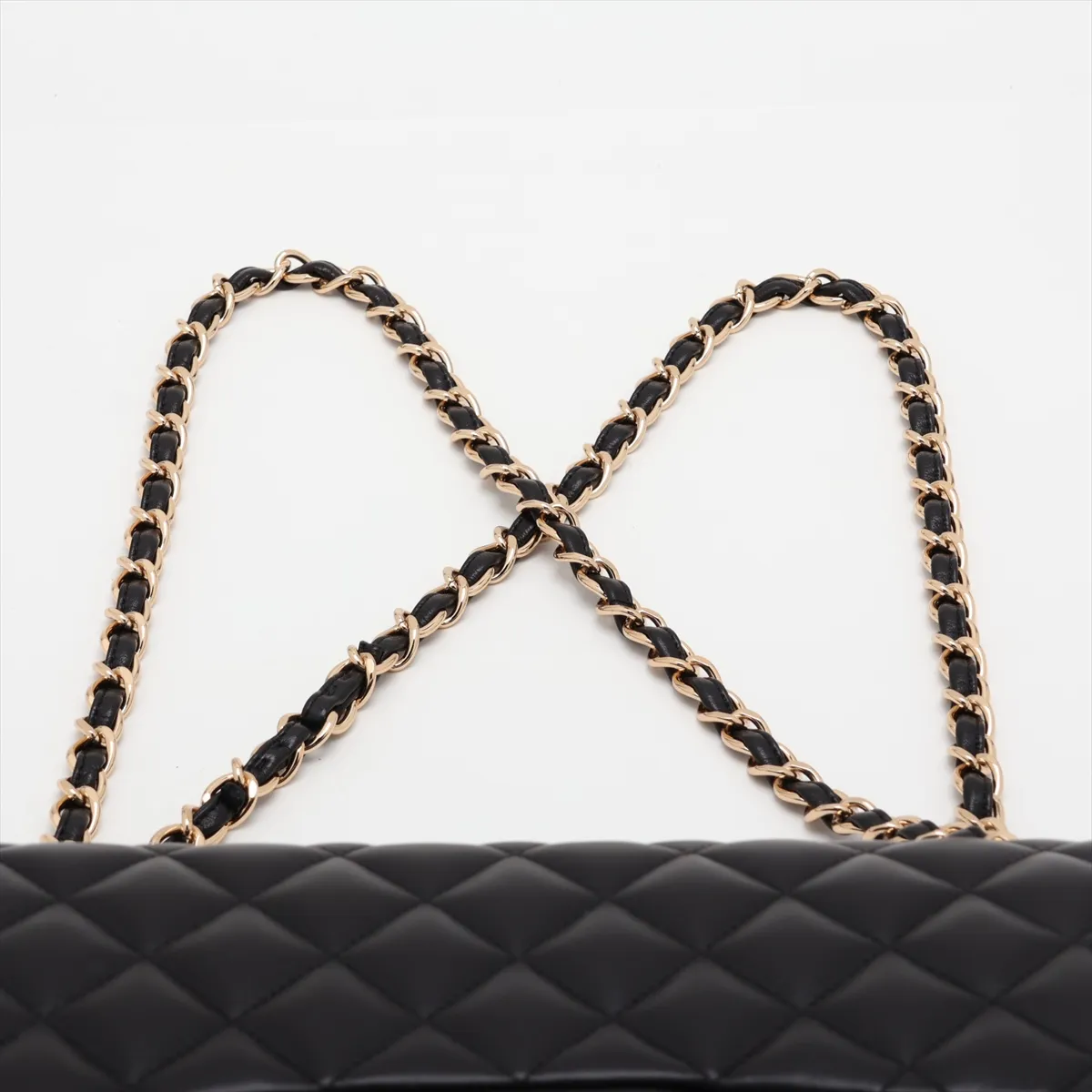 [Individually packaged] Chanel Large Matelassé 30 Lambskin Double Flap Double Chain Bag, Black with Gold Hardware, 19158909, Serial Number 19-series, A58600 — view 6
