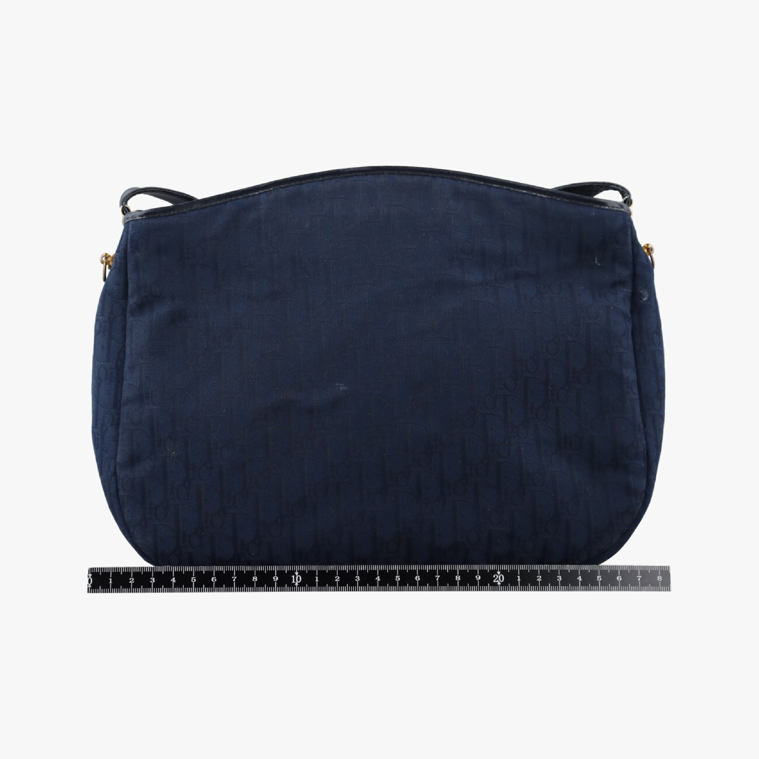 Trotter Navy Jacquard Canvas x Leather Shoulder Bag — view 2