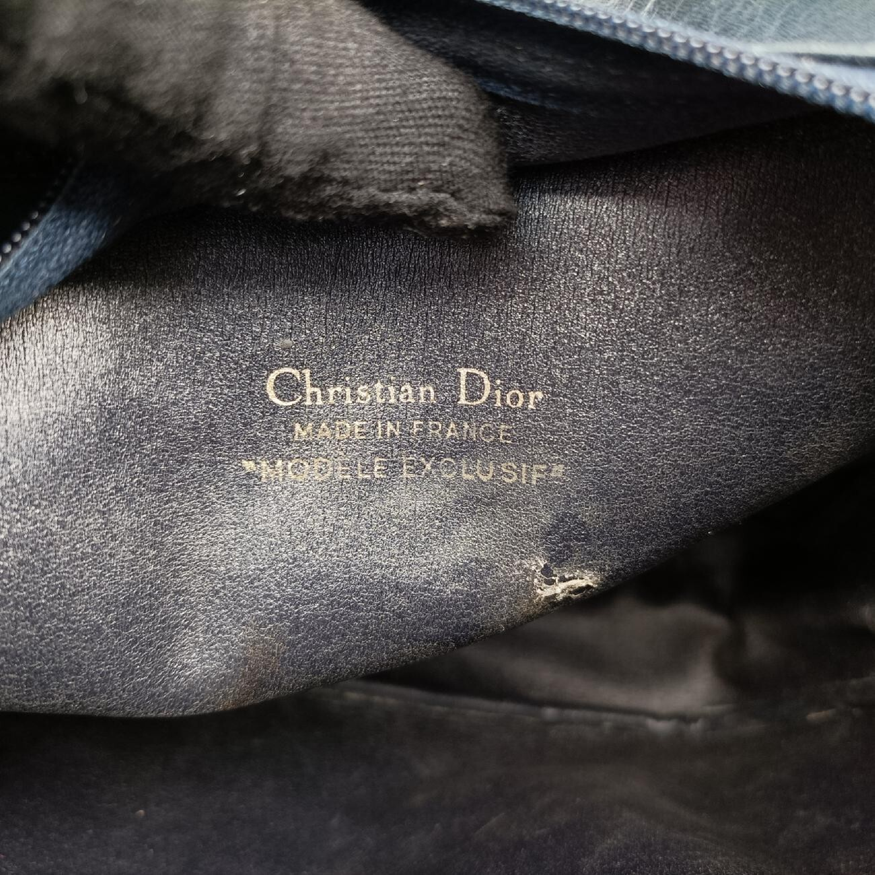 Trotter Navy Jacquard Canvas x Leather Shoulder Bag — view 7