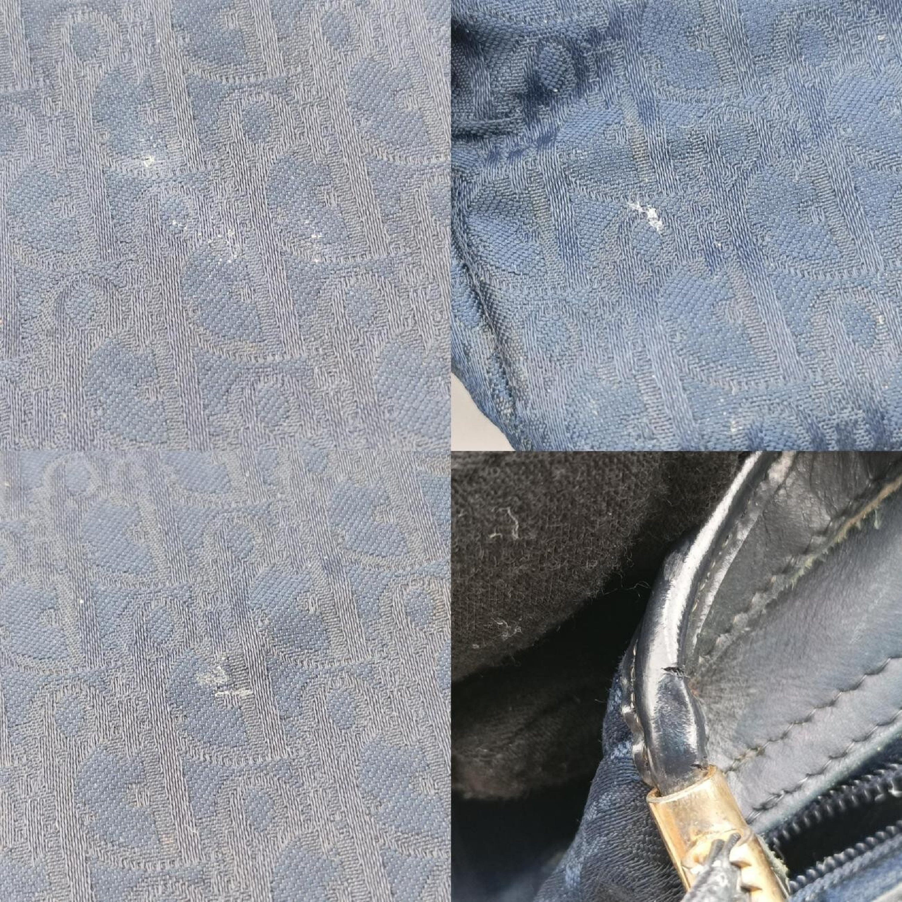 Trotter Navy Jacquard Canvas x Leather Shoulder Bag — view 10