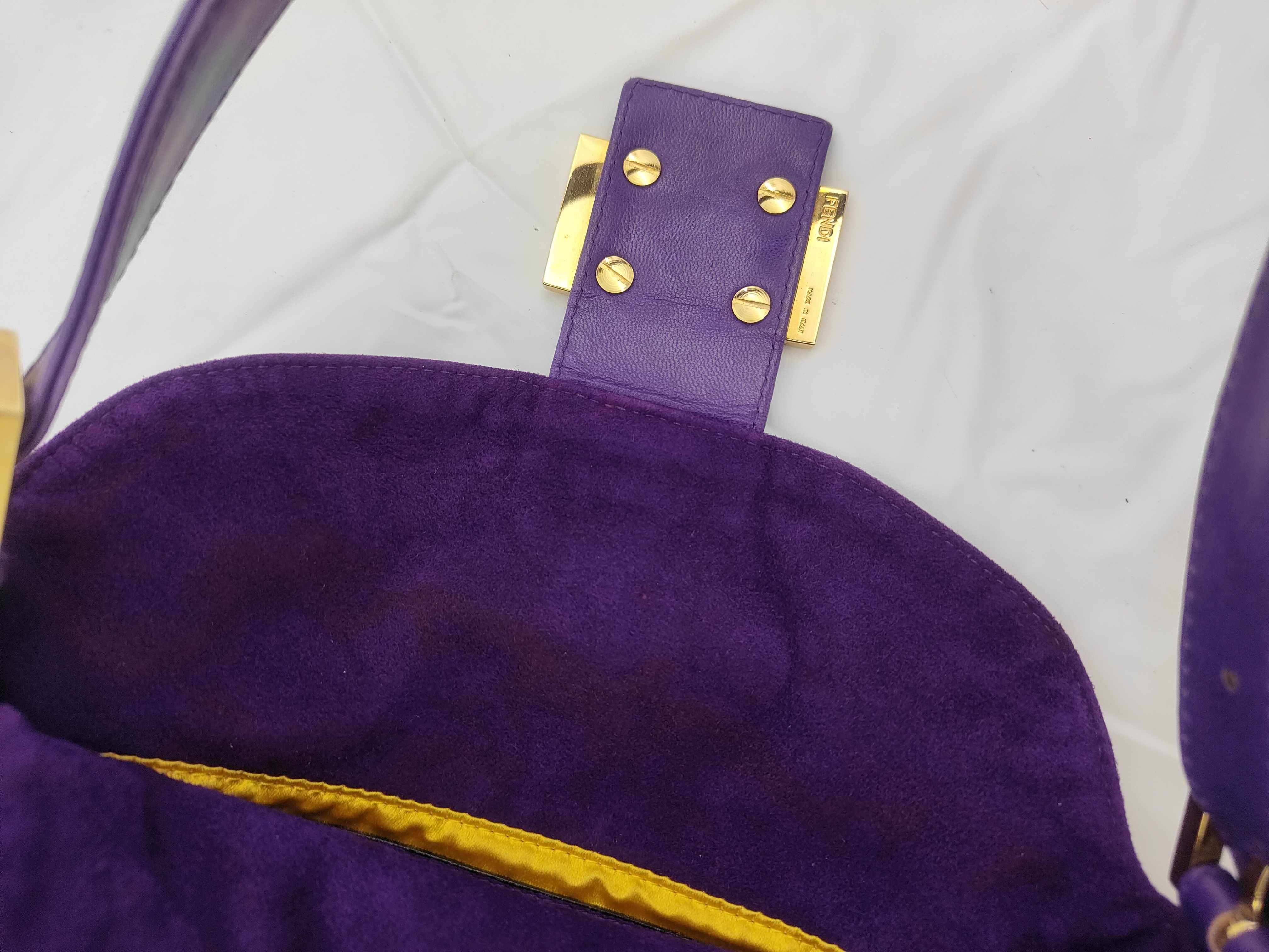 Suede Mamma Bucket Purple Bag — view 11