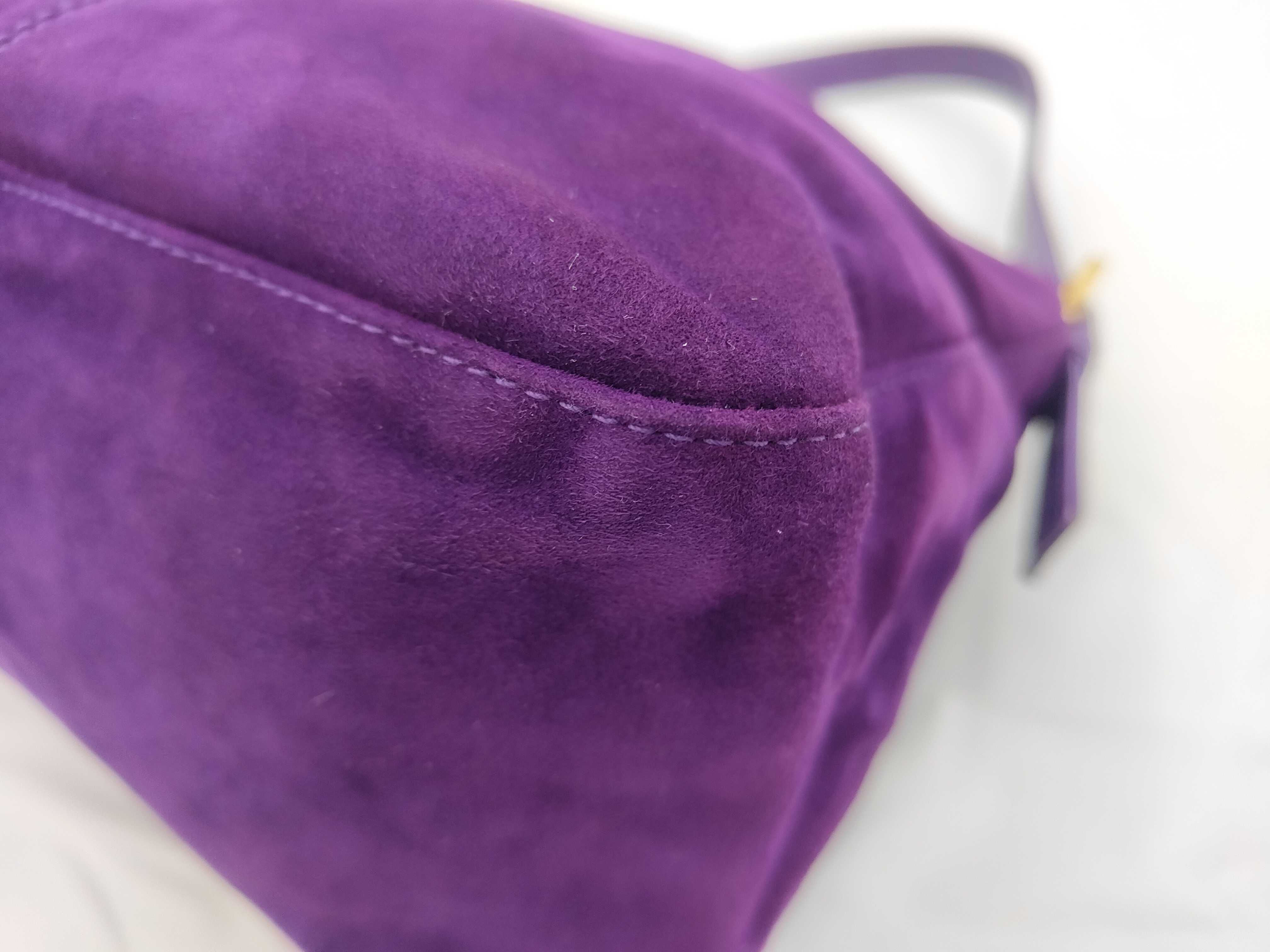 Suede Mamma Bucket Purple Bag — view 6