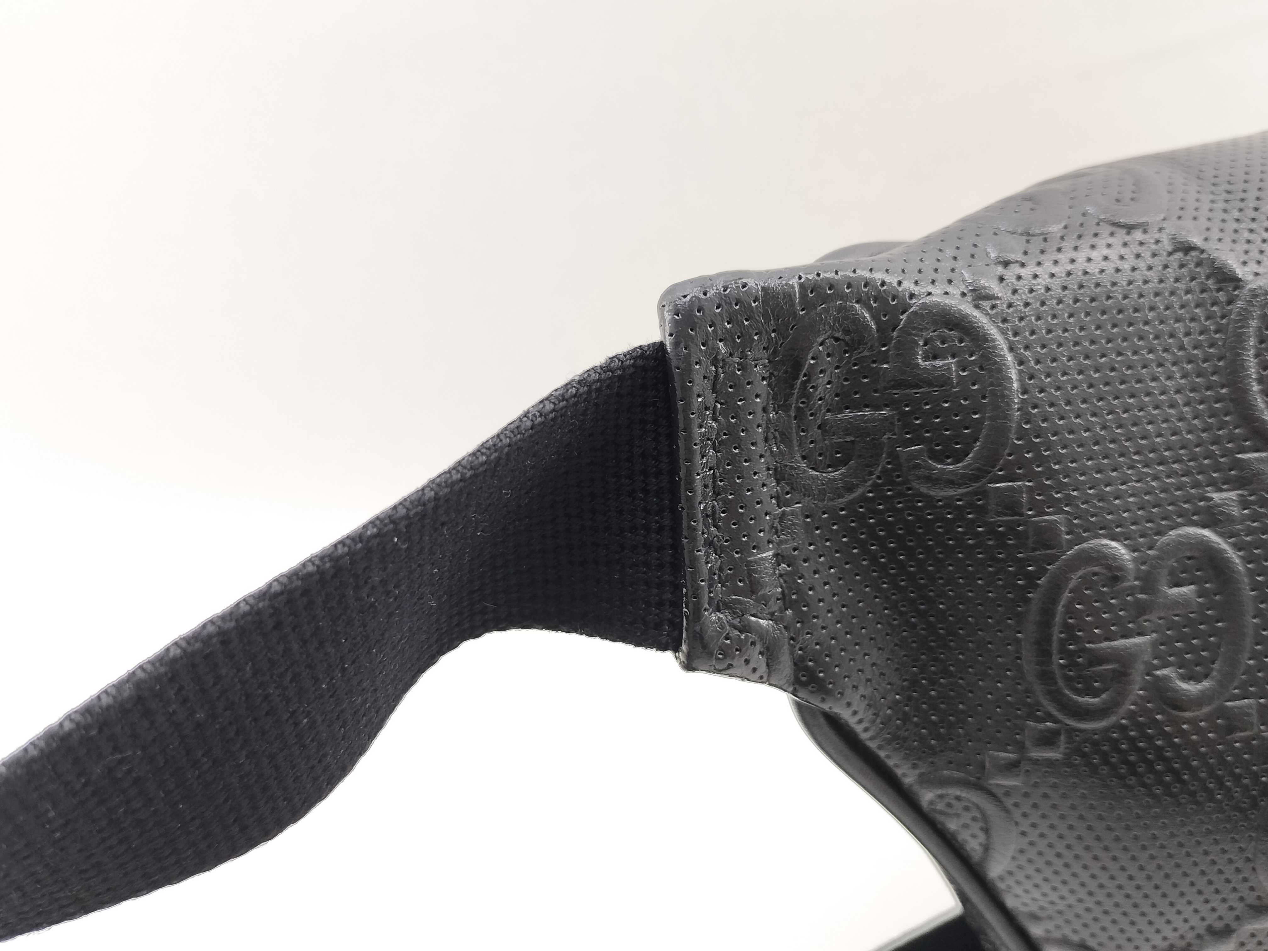 GG Waist Bag, GG Embossed, Black, 645093 — view 3