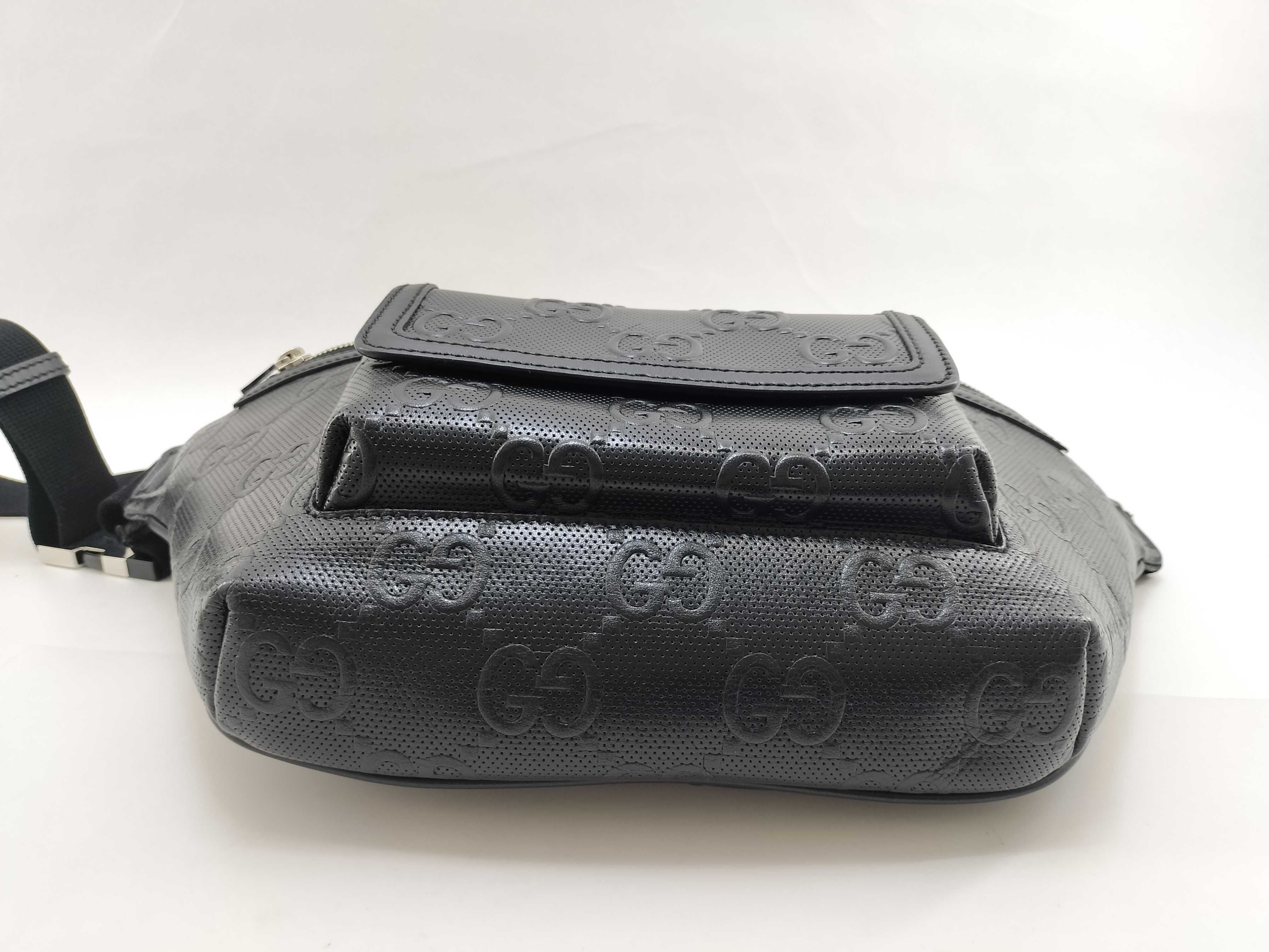 GG Waist Bag, GG Embossed, Black, 645093 — view 6