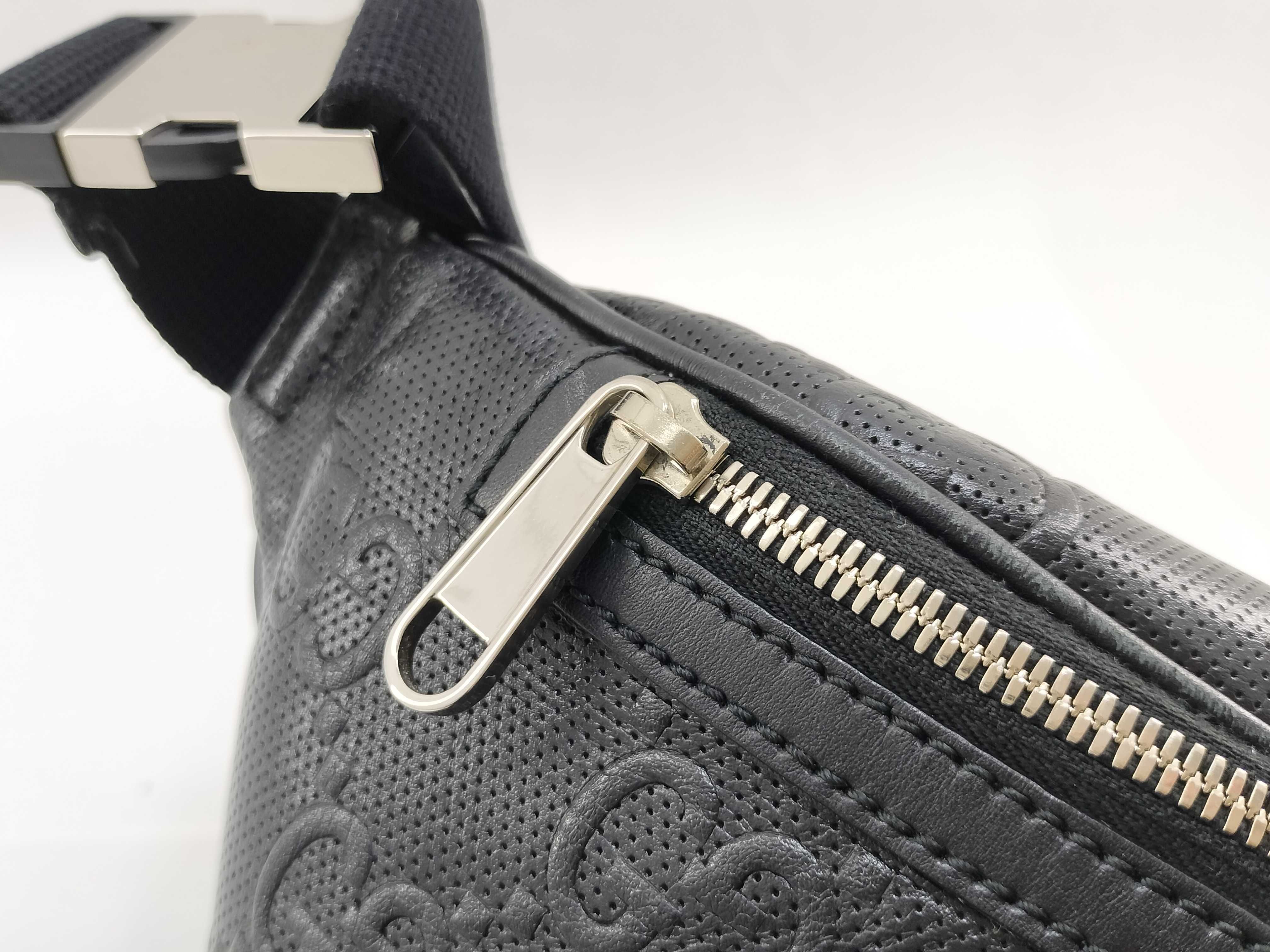 GG Waist Bag, GG Embossed, Black, 645093 — view 9