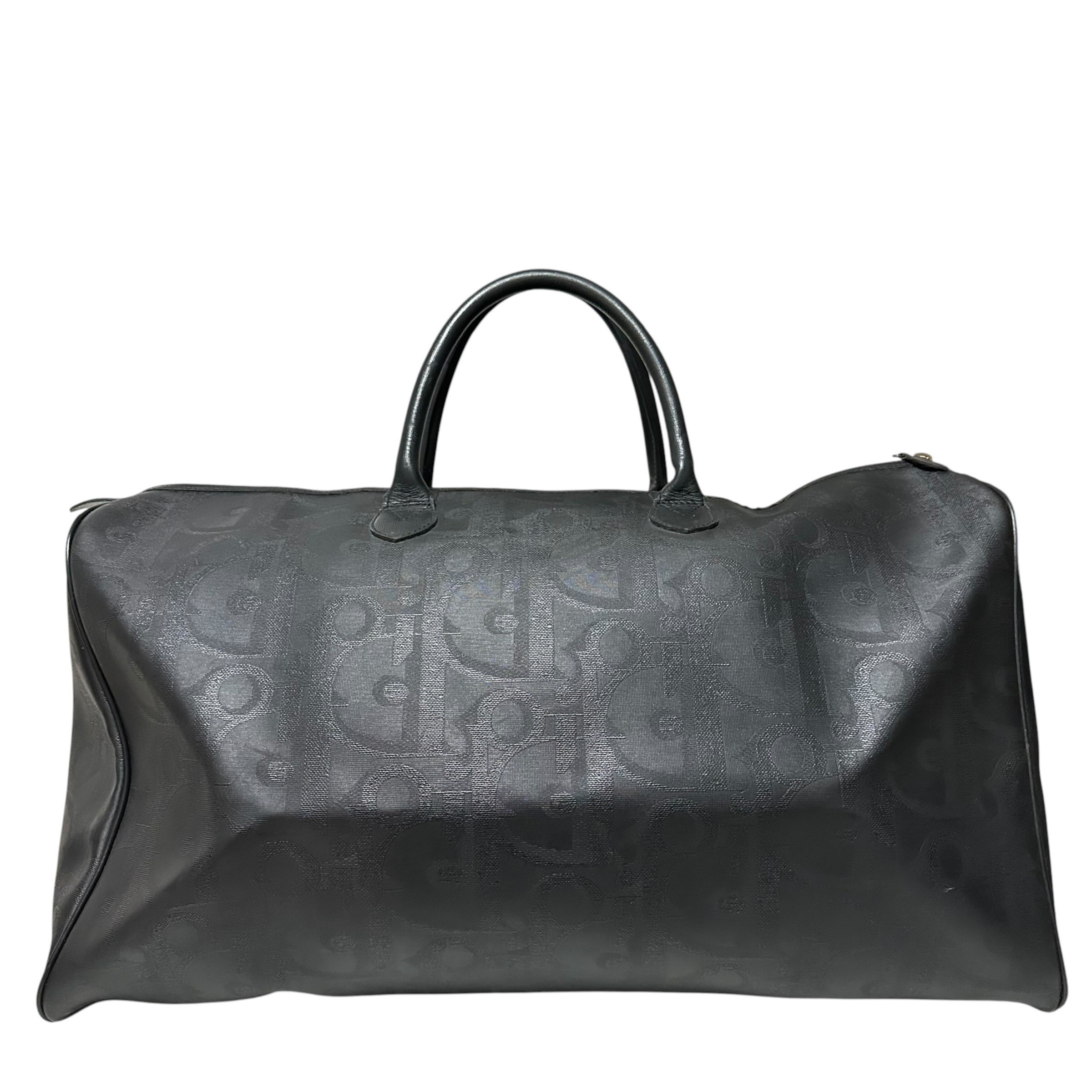 Trotter Polochon Boston Bag, Black & Gold — view 4