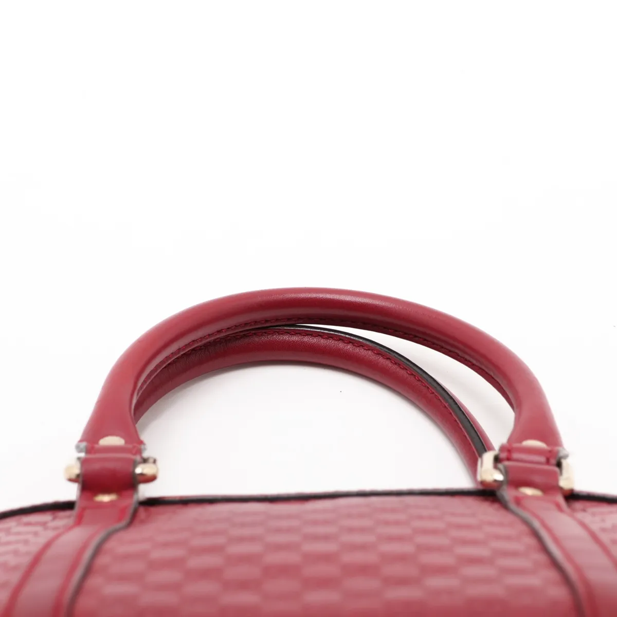 Microguccissima 449654 Leather 2-Way Handbag Red Outlet — view 6
