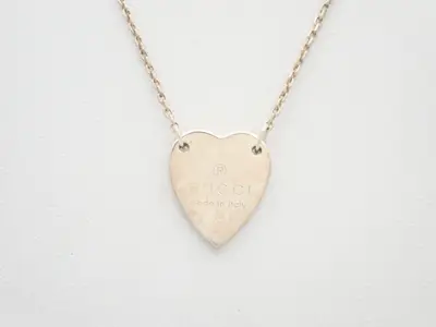 Heart motif pendant necklace, Ag925/7.9g