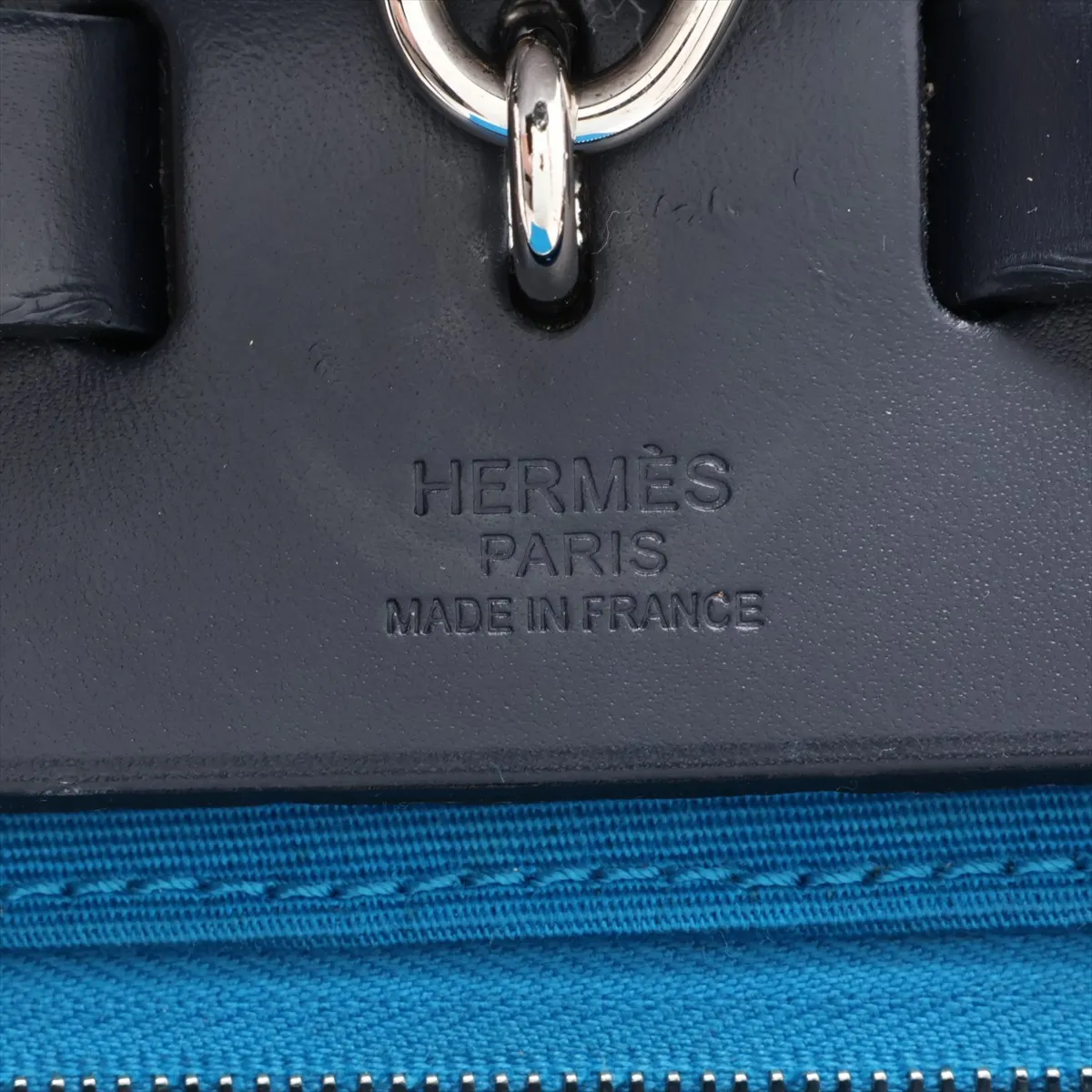 Herbag Zip PM Toile Officier x Vache Hunter Blue x Black Silver Hardware X: 2016 — view 11