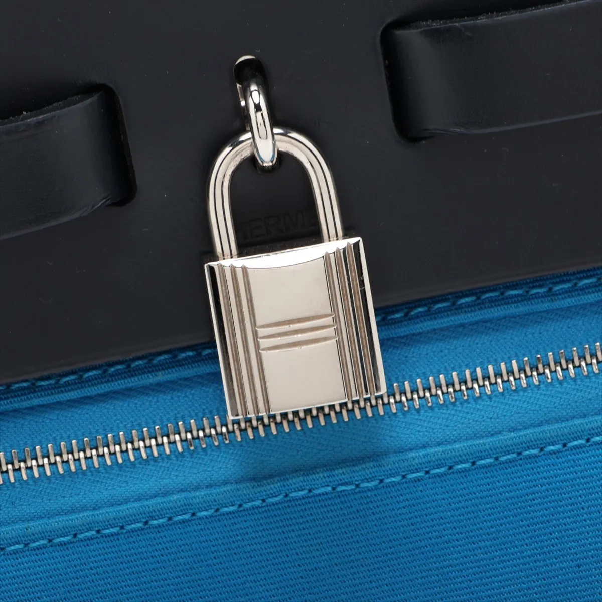 Herbag Zip PM Toile Officier x Vache Hunter Blue x Black Silver Hardware X: 2016 — view 13