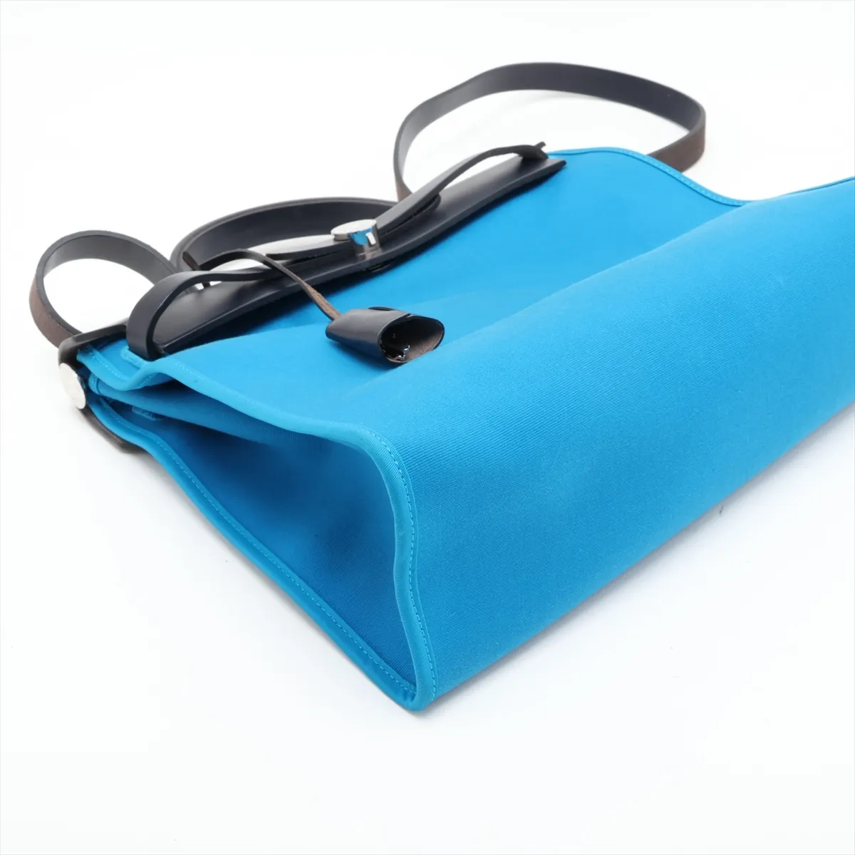 Herbag Zip PM Toile Officier x Vache Hunter Blue x Black Silver Hardware X: 2016 — view 4