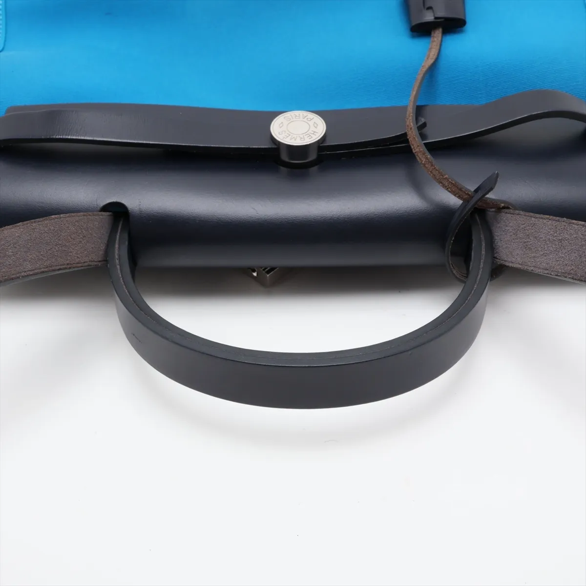 Herbag Zip PM Toile Officier x Vache Hunter Blue x Black Silver Hardware X: 2016 — view 5