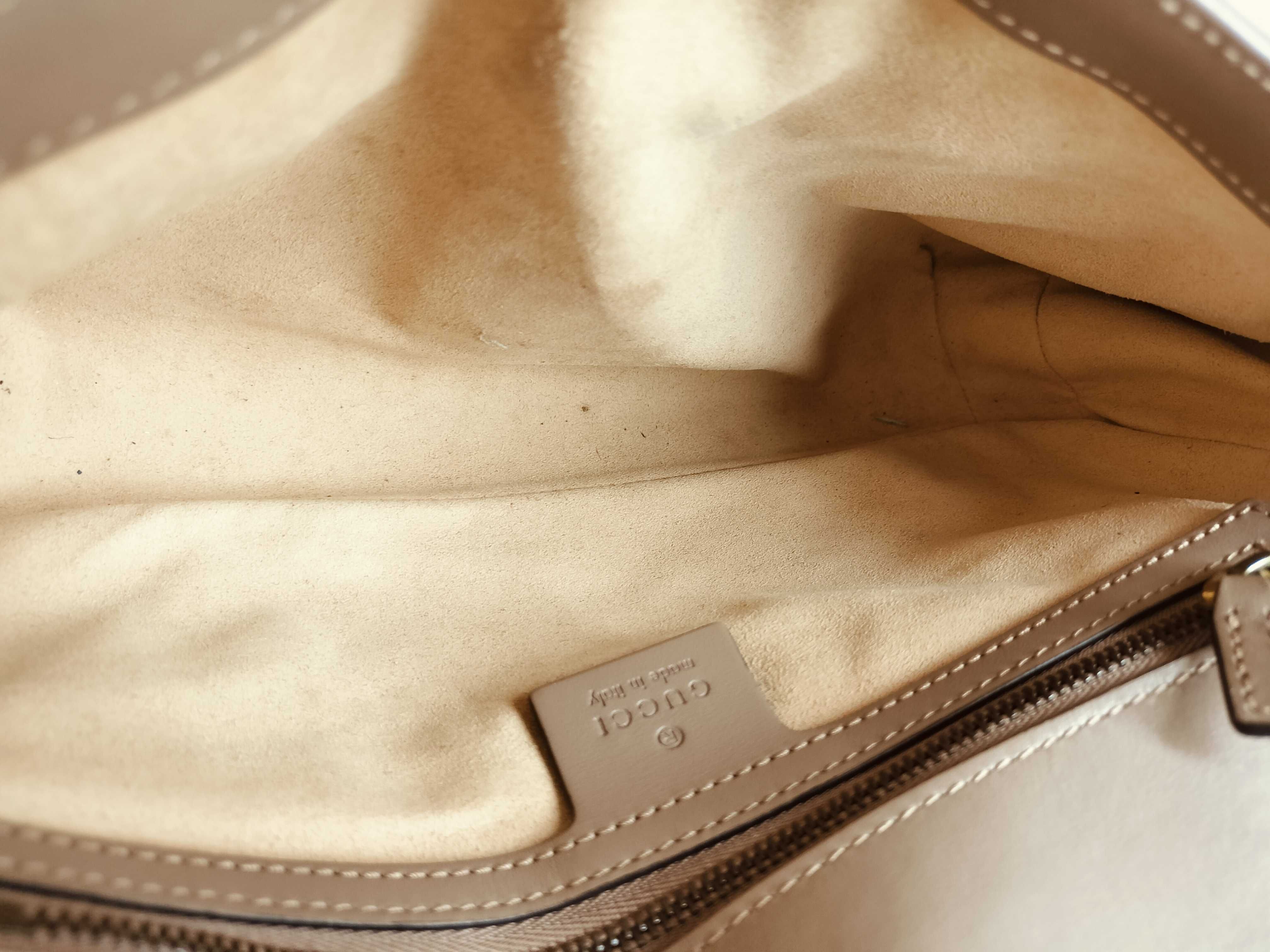 SG-GG Marmont Leather Chain Shoulder Bag Beige 443497 Shoulder Bag — view 11