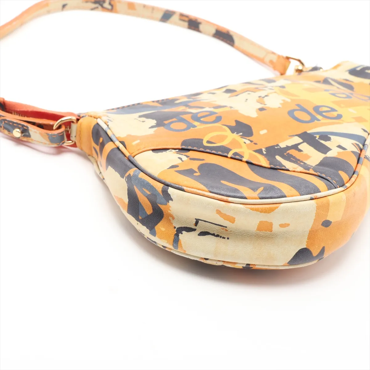 Saddle Leather Shoulder Bag, Multicolor — view 4