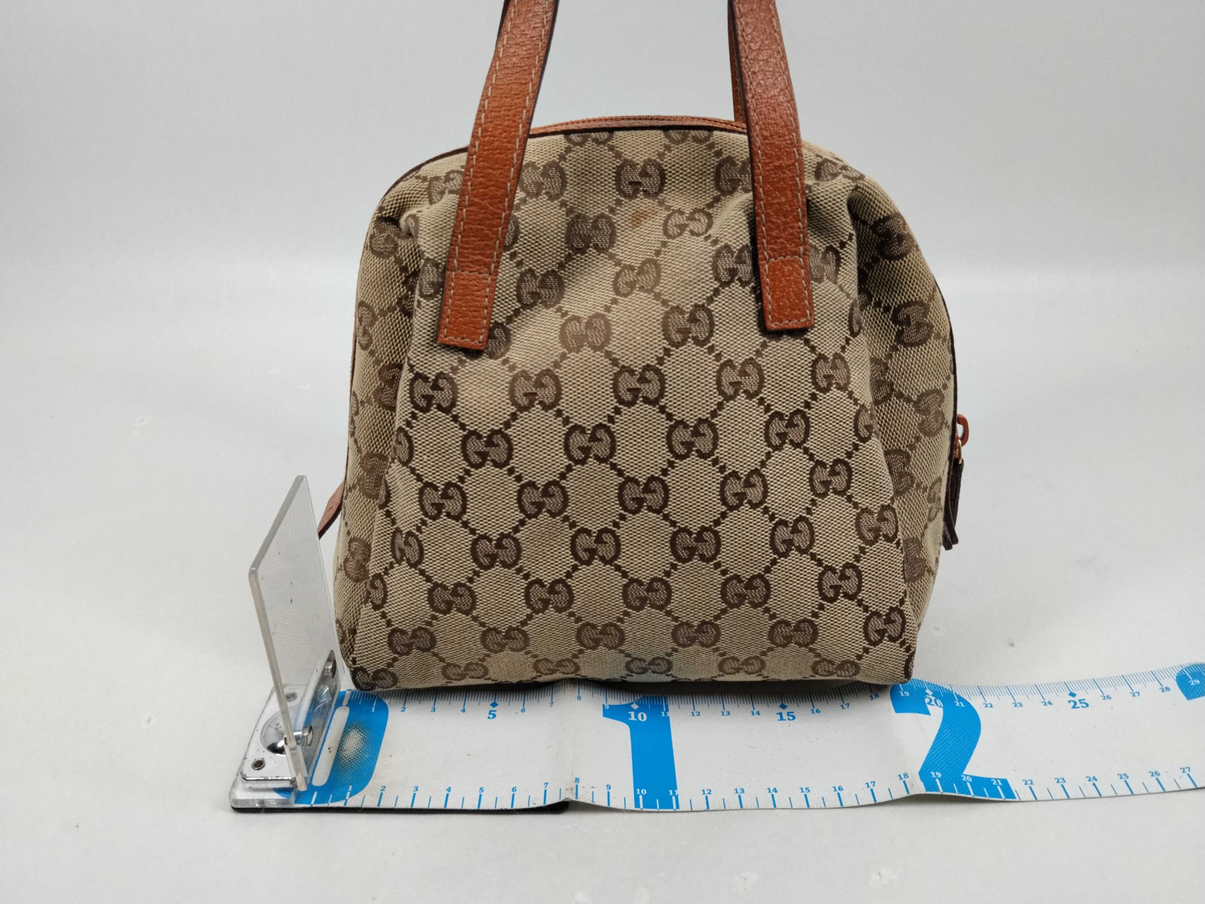 GG Canvas Gucci Handbag Mini GU Canvas Leather Handbag — view 2