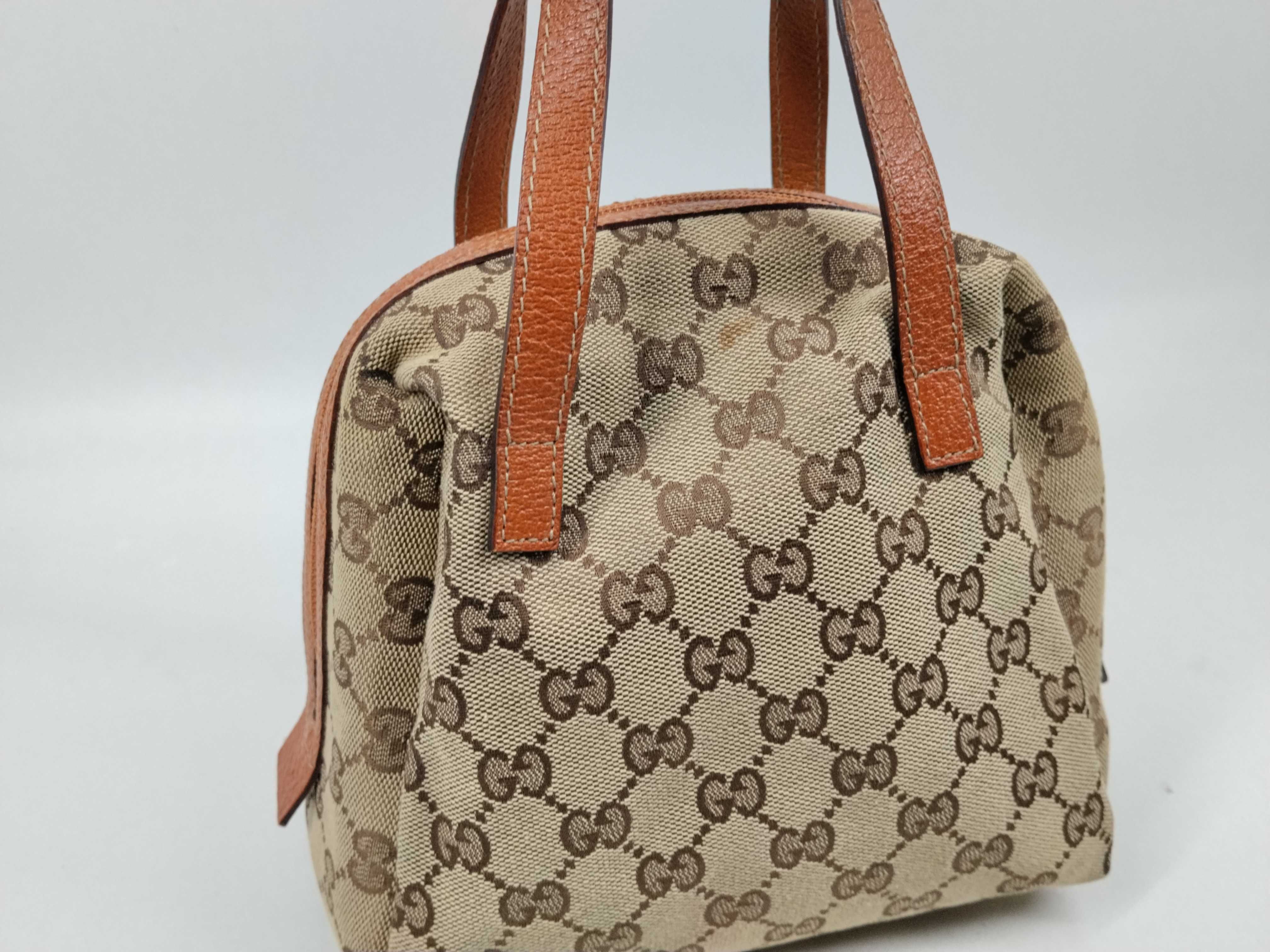 GG Canvas Gucci Handbag Mini GU Canvas Leather Handbag — view 3