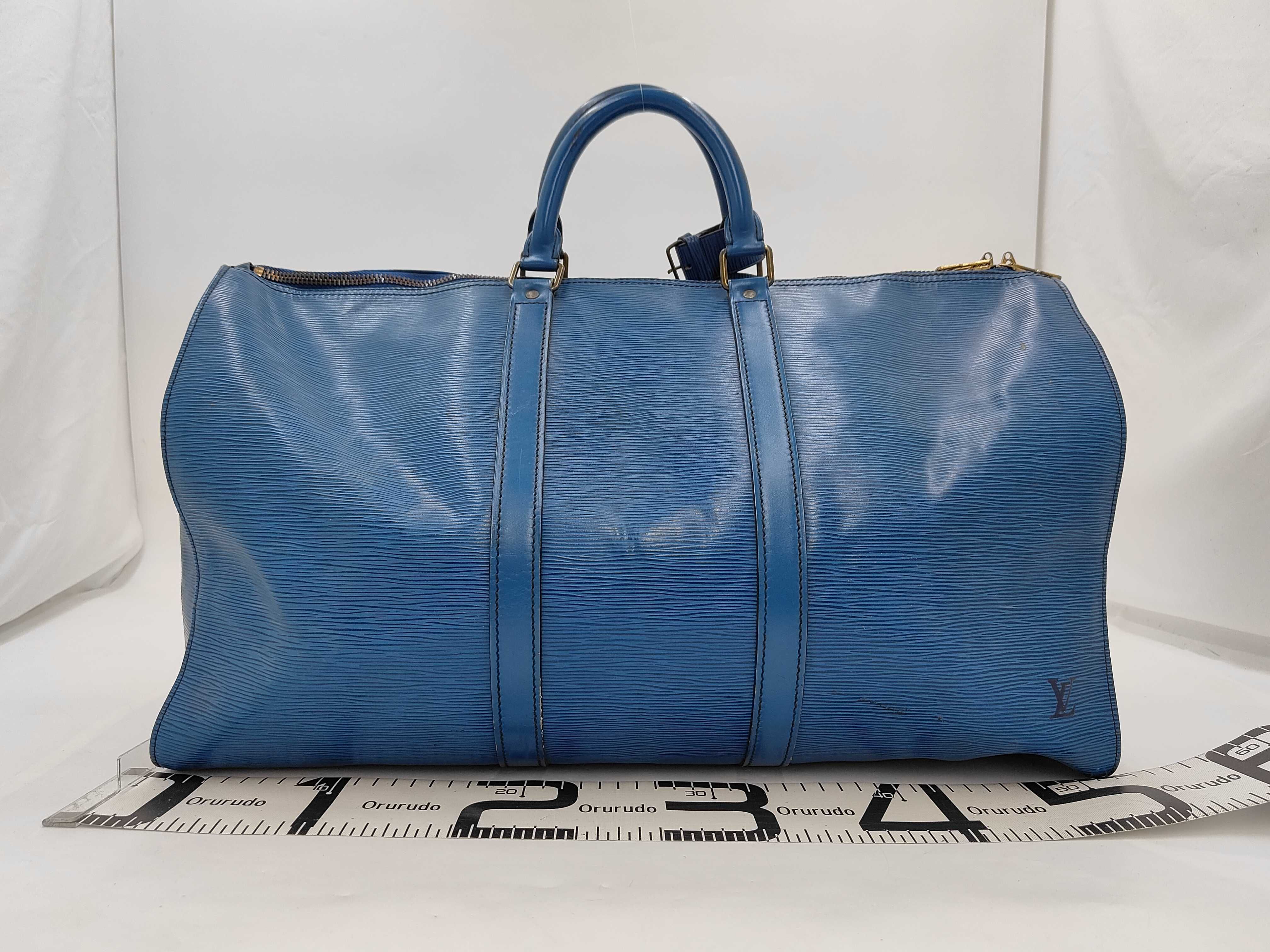 Epi Blue Keepall 50 Boston Bag — view 2