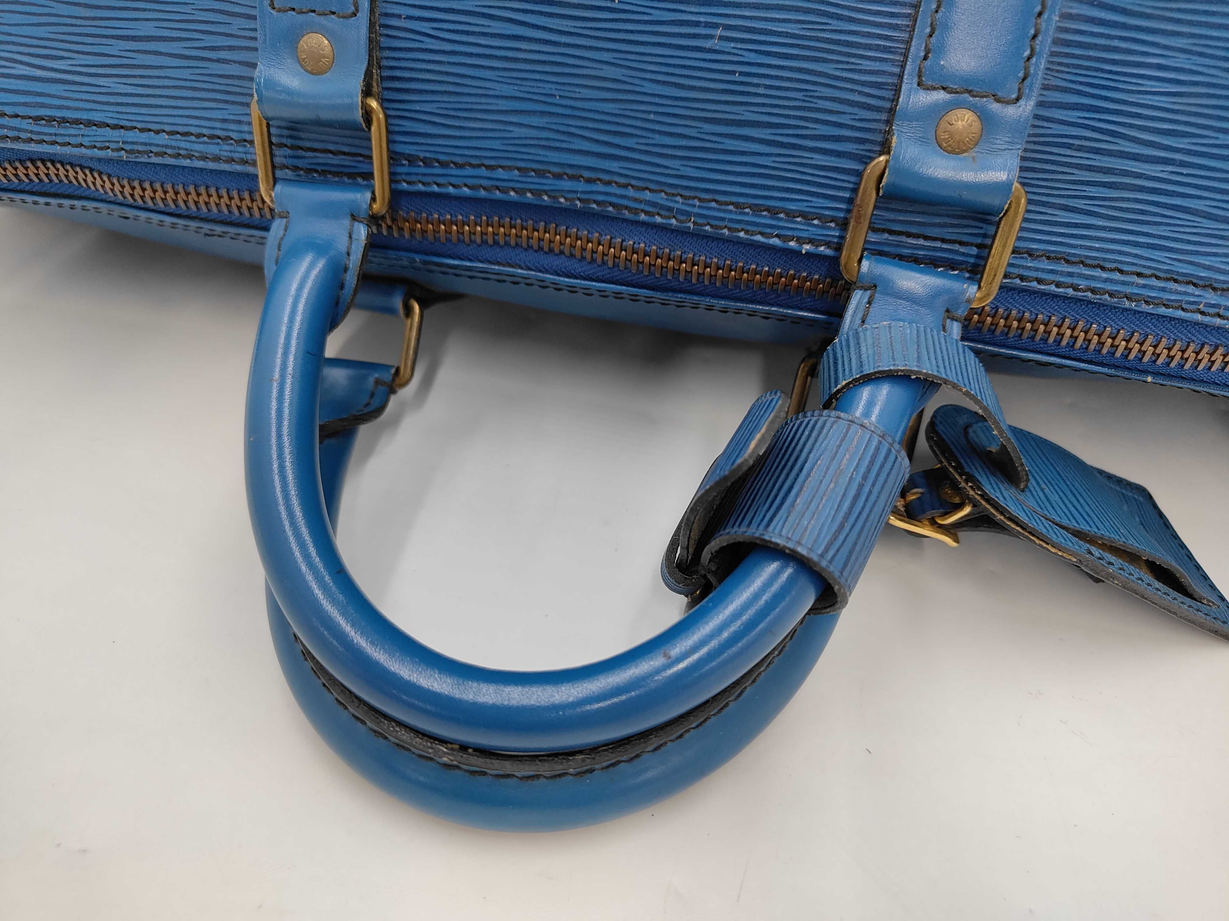 Epi Blue Keepall 50 Boston Bag — view 5