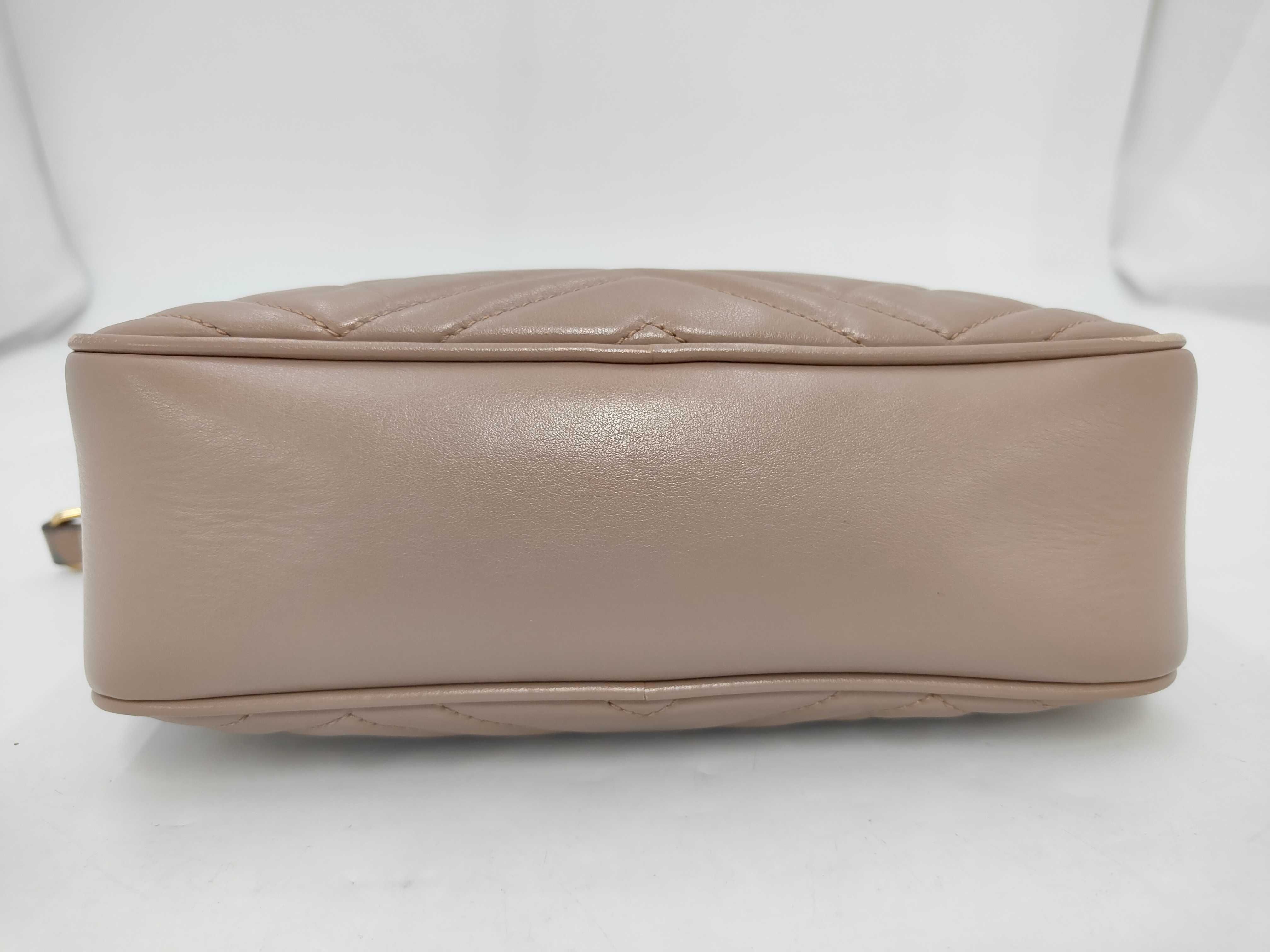 GG Marmont Leather Chain Shoulder Bag, Beige, 447632 (Shoulder Bag) — view 3