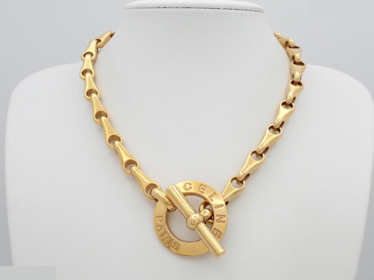 Circle Logo Toggle Clasp Chain, Neck Circumference Approx. 40cm — view 3