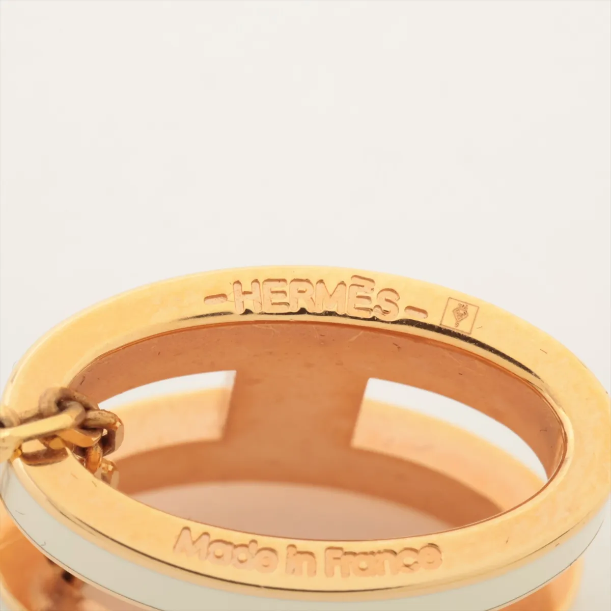 Pop H ST0250 Necklace, GP White x Black. Shows signs of wear including — view 4