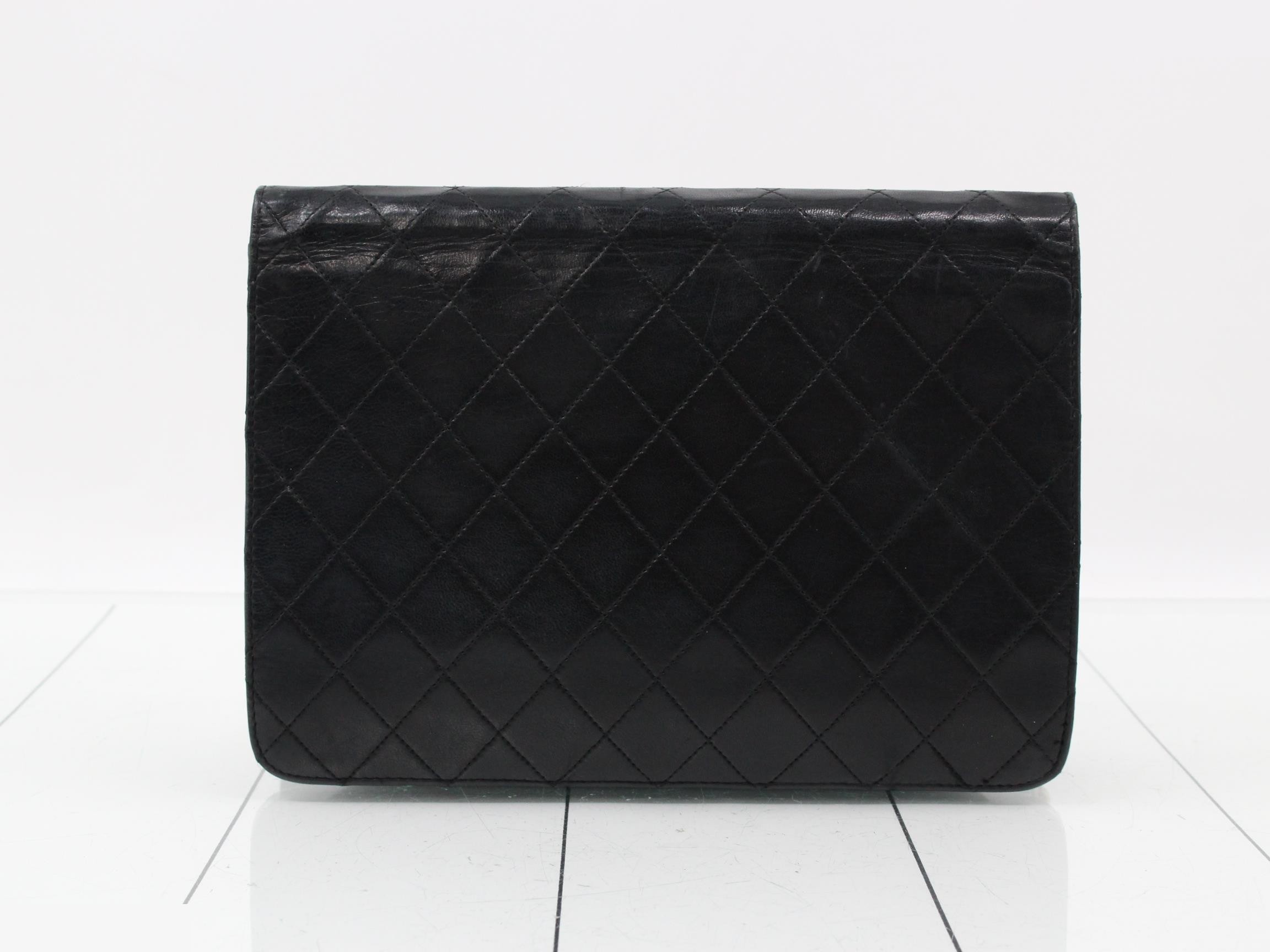 Push-lock lambskin matelassé black, 4 series. — view 2