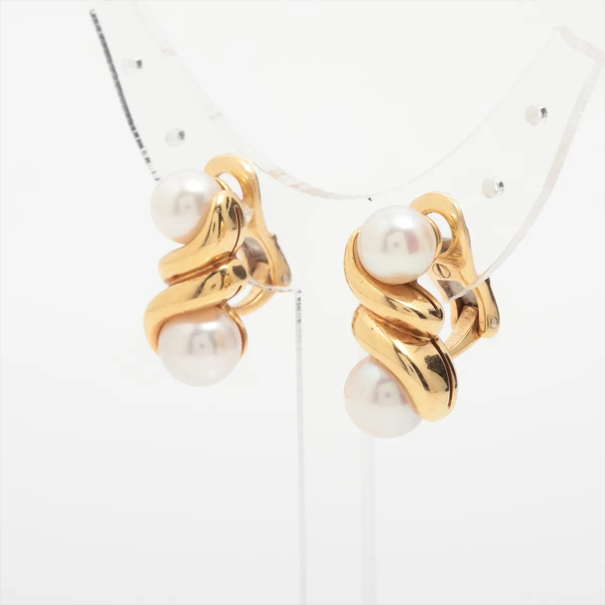 Pearl Earrings, 750 (Yellow Gold), 13.9g, Approx. 7.0-7.5mm, Pearl — view 3