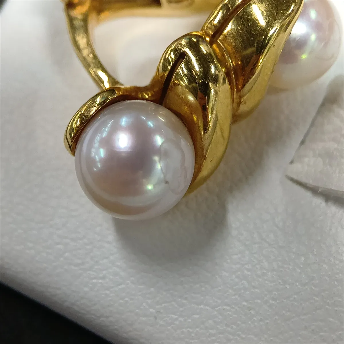Pearl Earrings, 750 (Yellow Gold), 13.9g, Approx. 7.0-7.5mm, Pearl — view 6
