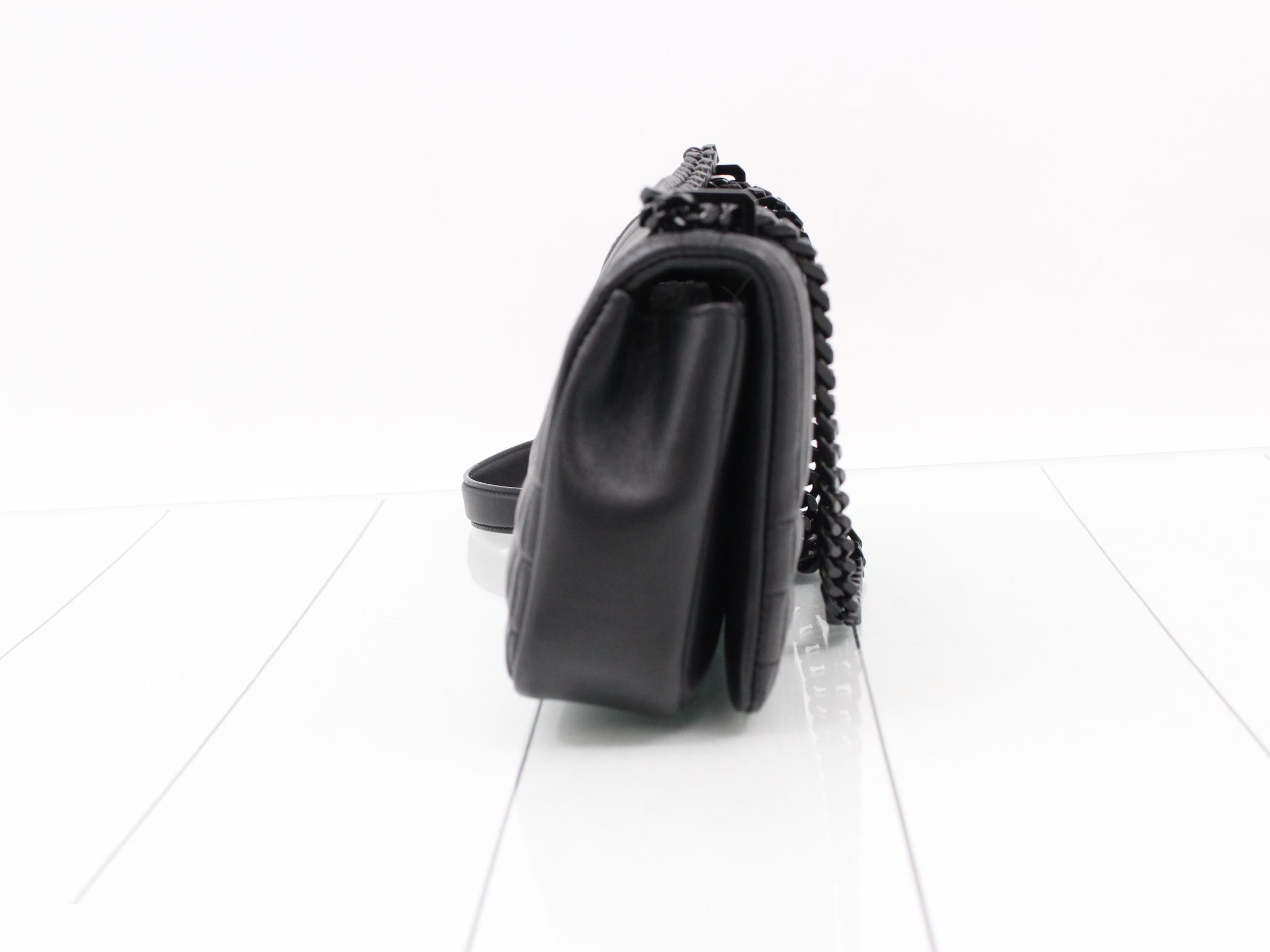 Laura Leather TB Logo Quilted Chain Shoulder Bag — view 4