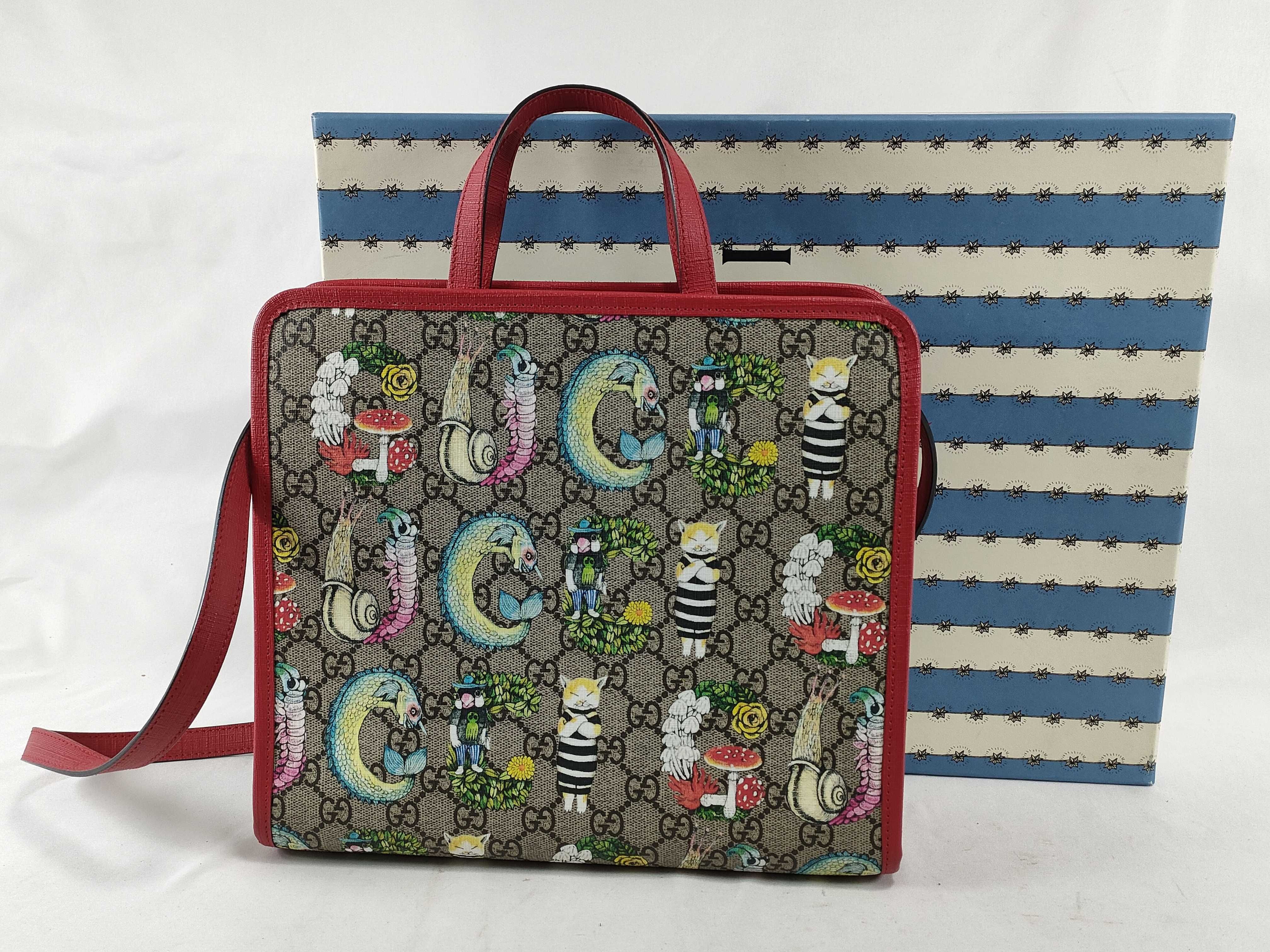 GG Gucci Higuchi Yuko Tote Bag GG Supreme 2-Way Bag Red 612992 Tote Bag