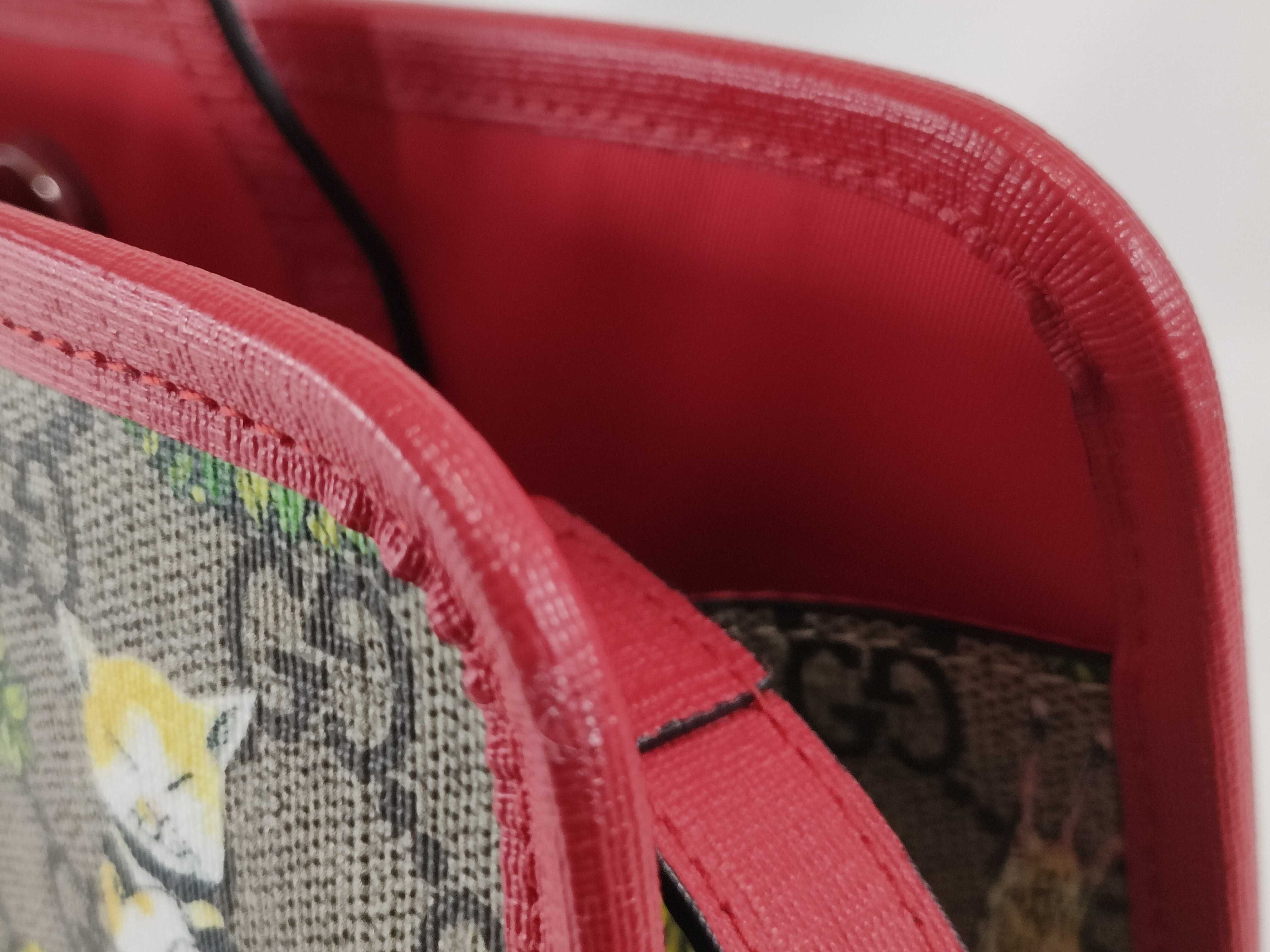GG Gucci Higuchi Yuko Tote Bag GG Supreme 2-Way Bag Red 612992 Tote Bag — view 14