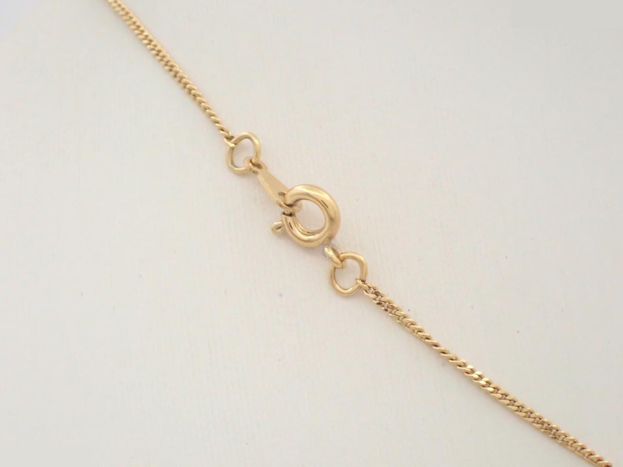 Open Square Rhinestone Gold Necklace — view 2