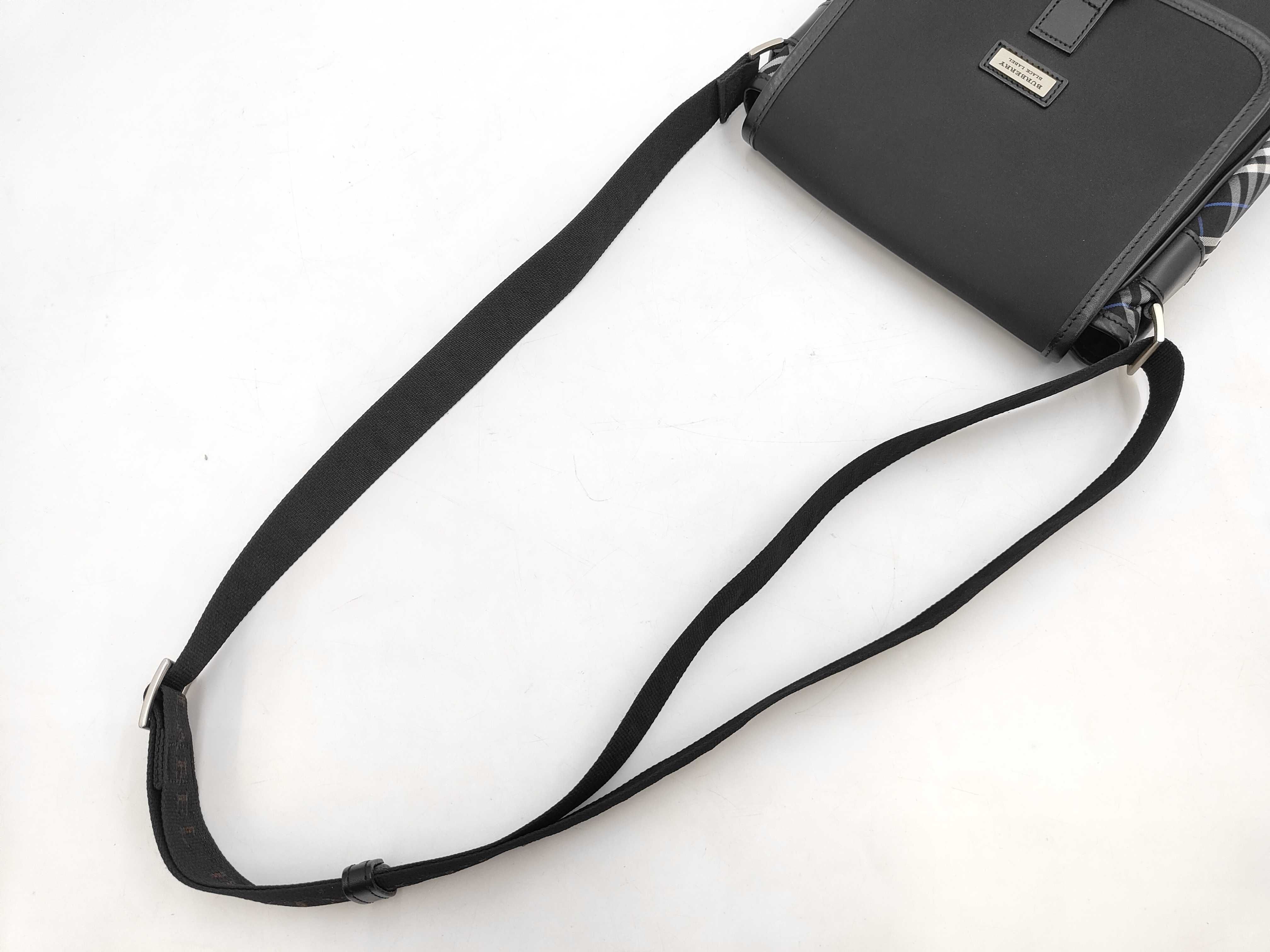 Shoulder Bag, Nylon, Black Checkered Shoulder Bag — view 6