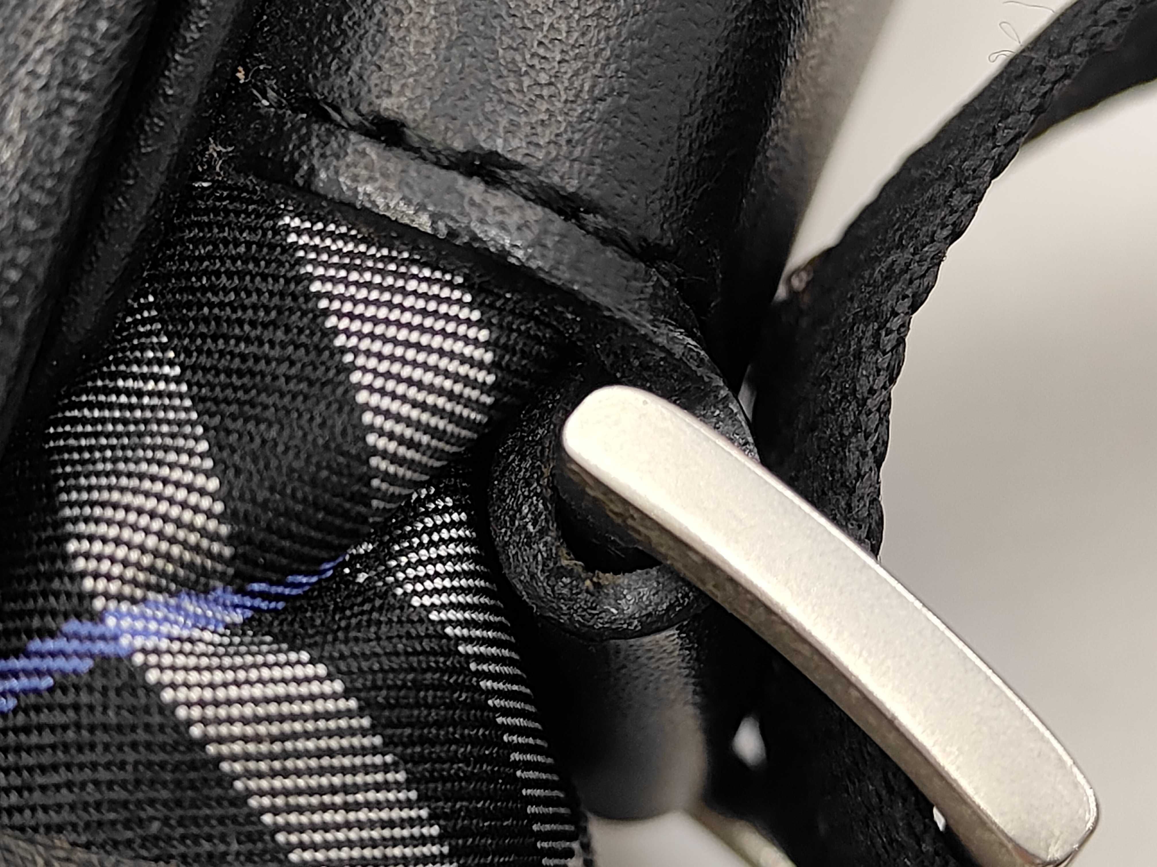 Shoulder Bag, Nylon, Black Checkered Shoulder Bag — view 8