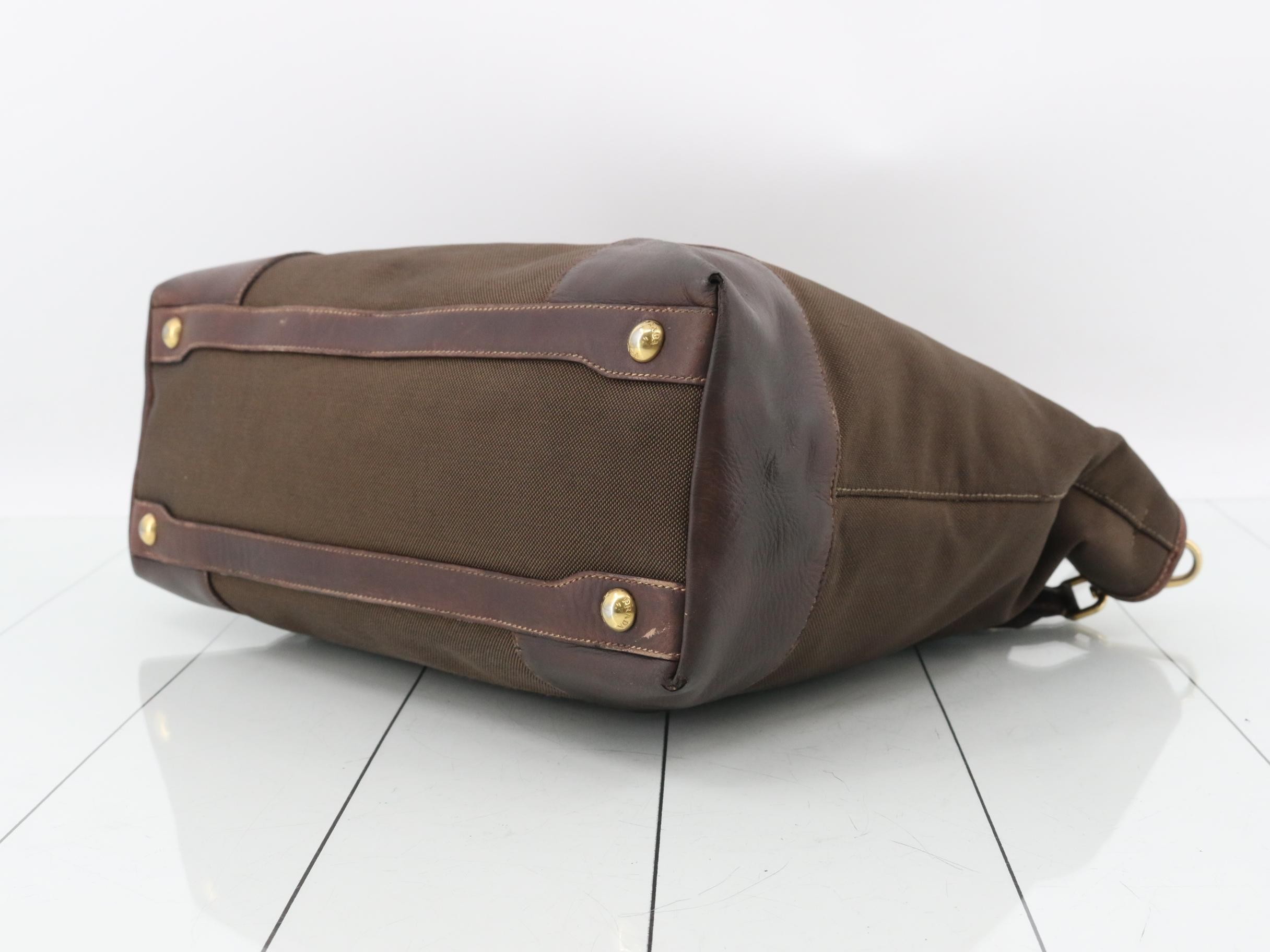 Canvas and leather tote bag with straps — view 6
