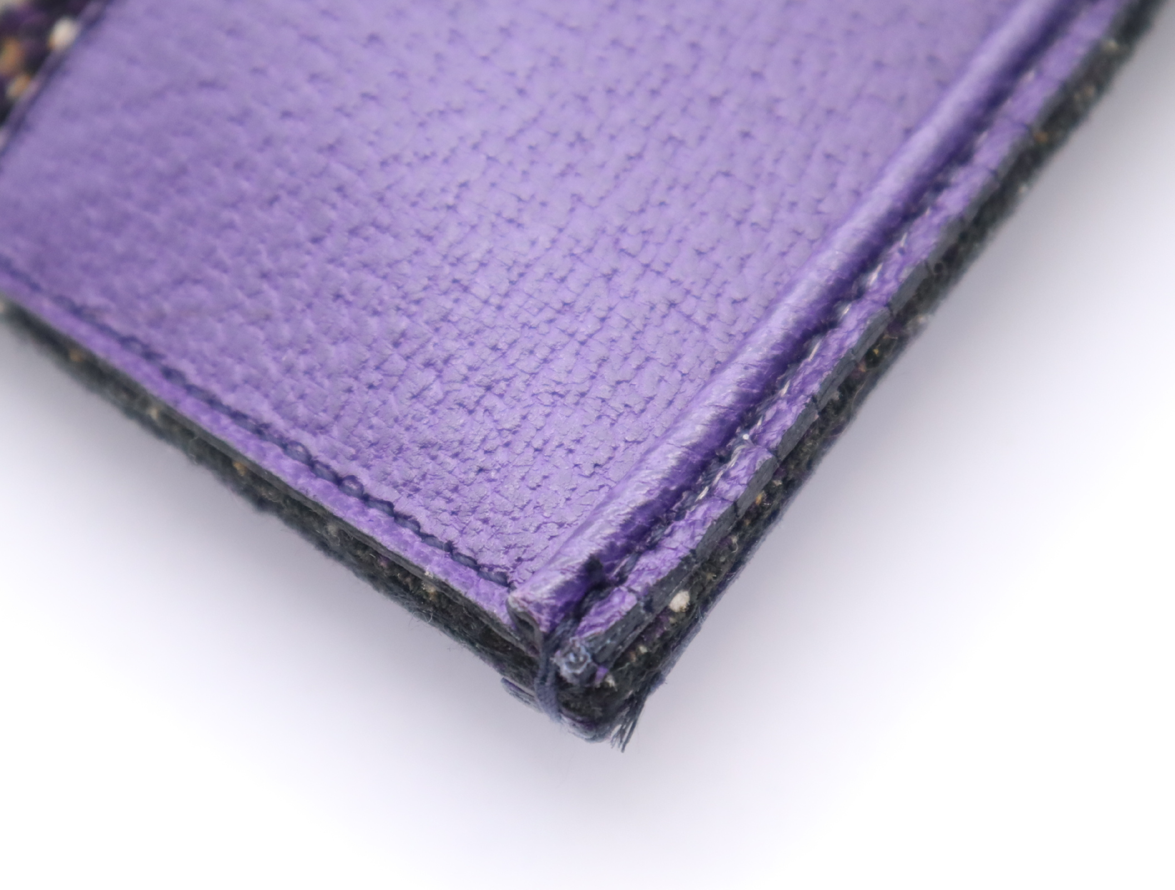 Tweed/Leather Flat Tweed Purple Handbag — view 7