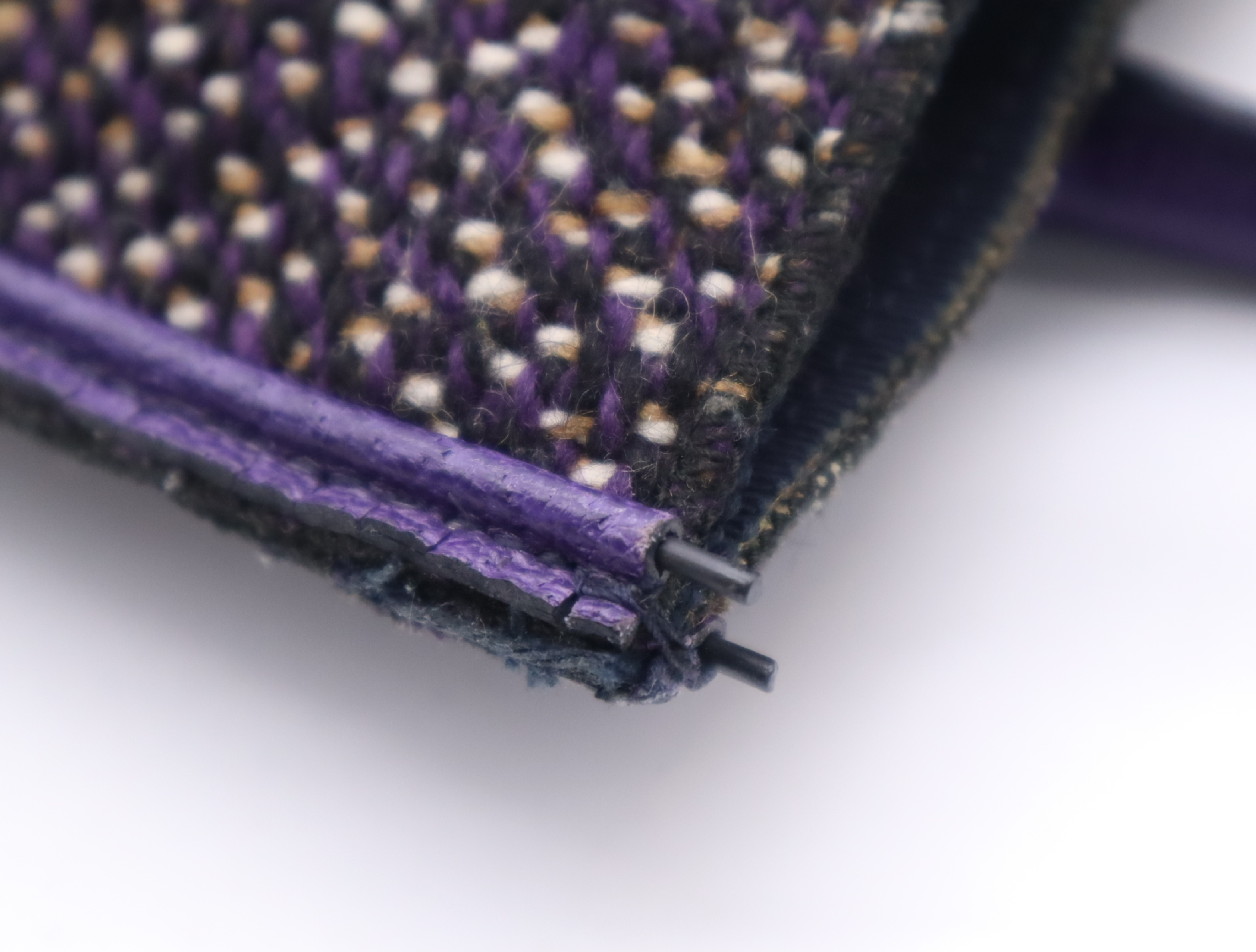 Tweed/Leather Flat Tweed Purple Handbag — view 8