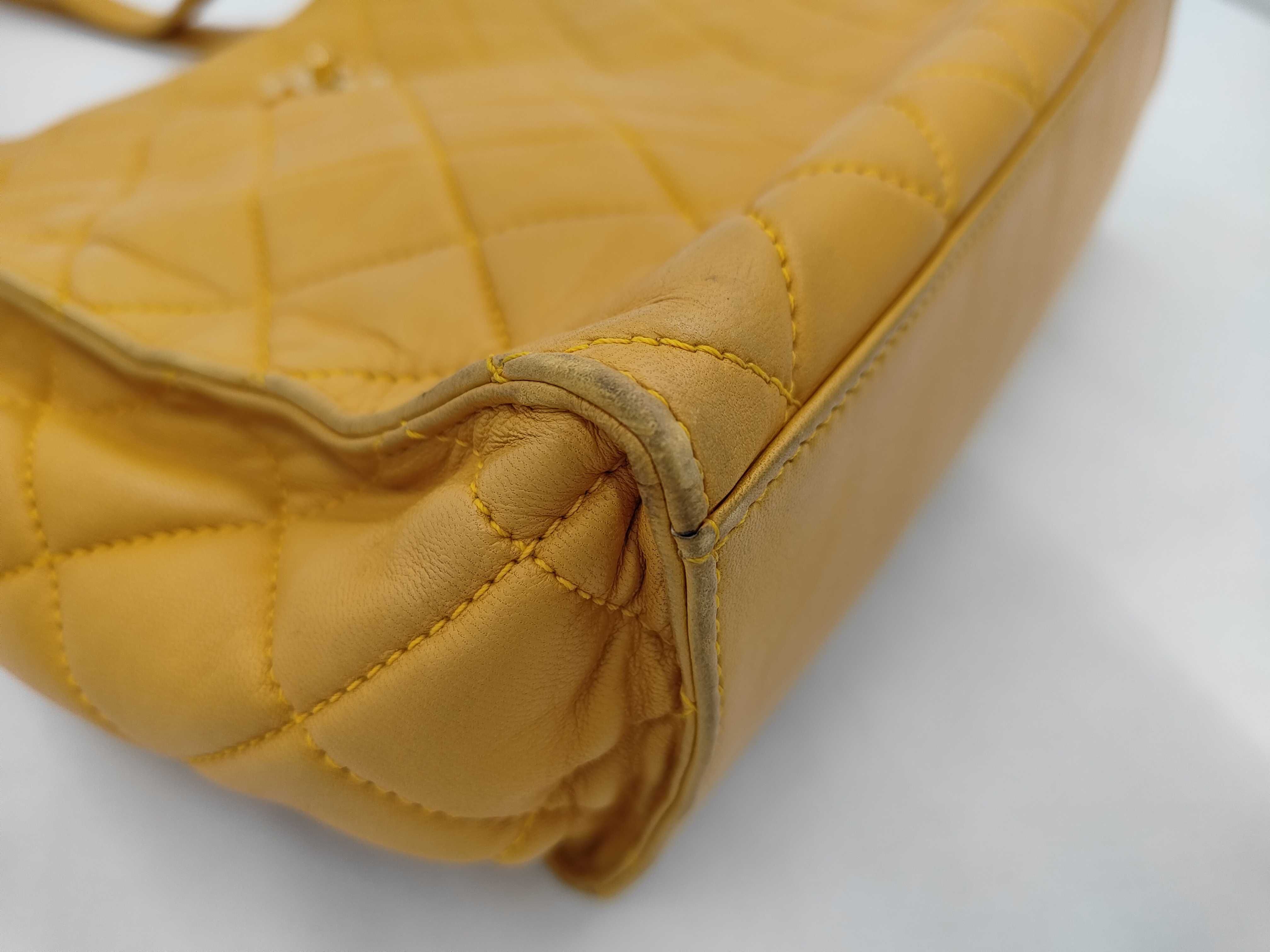 Matelassé Yellow Tote Bag — view 12