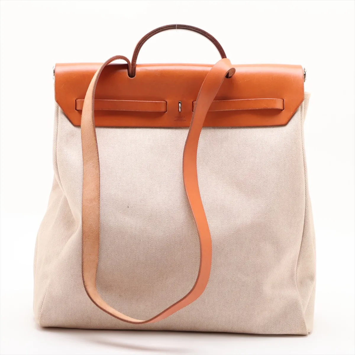 Herbag MM Toile H x Vache Hunter Beige x Brown Silver Hardware B: 1998 — view 2