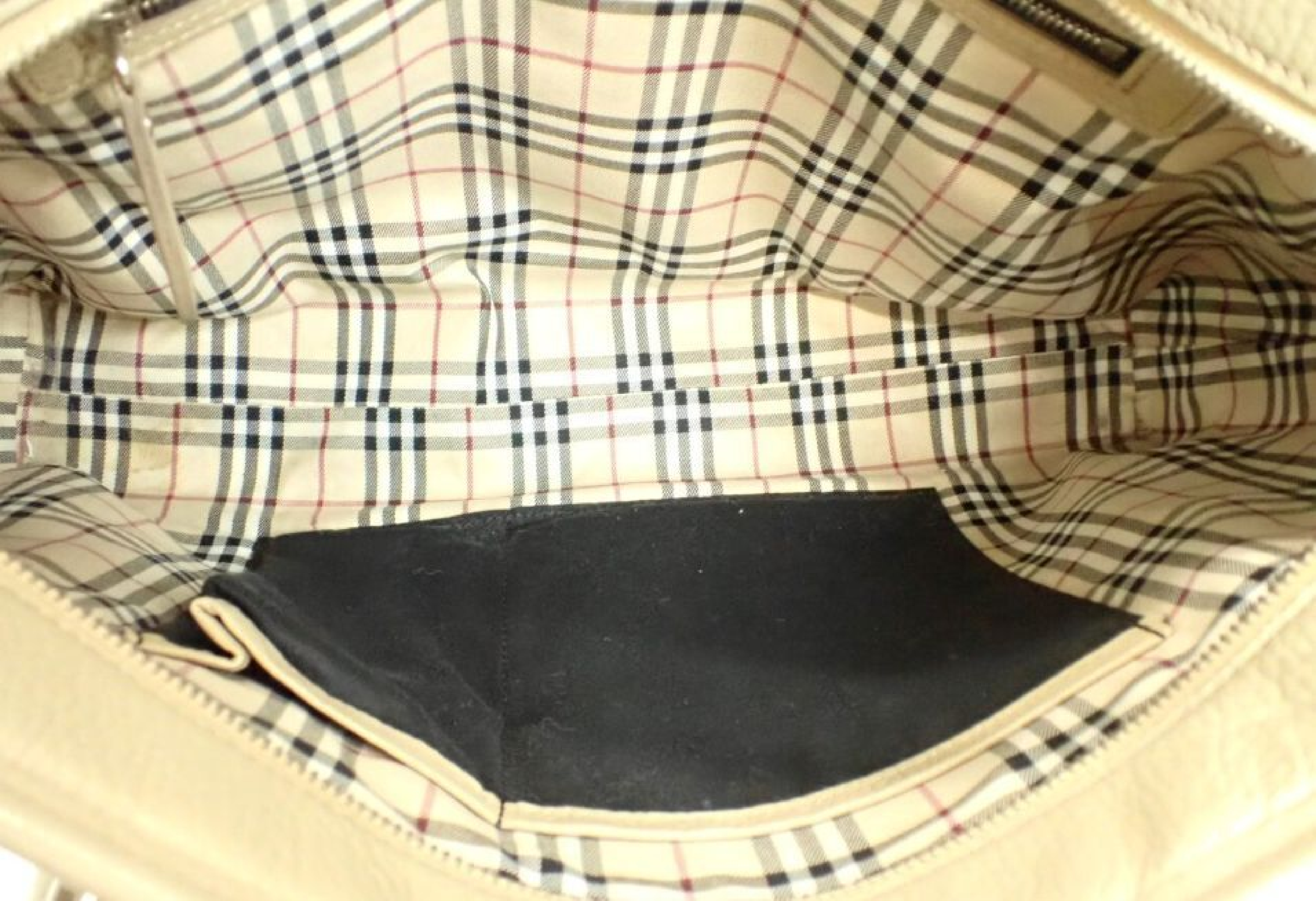Leather Handbag, Checkered Interior — view 6