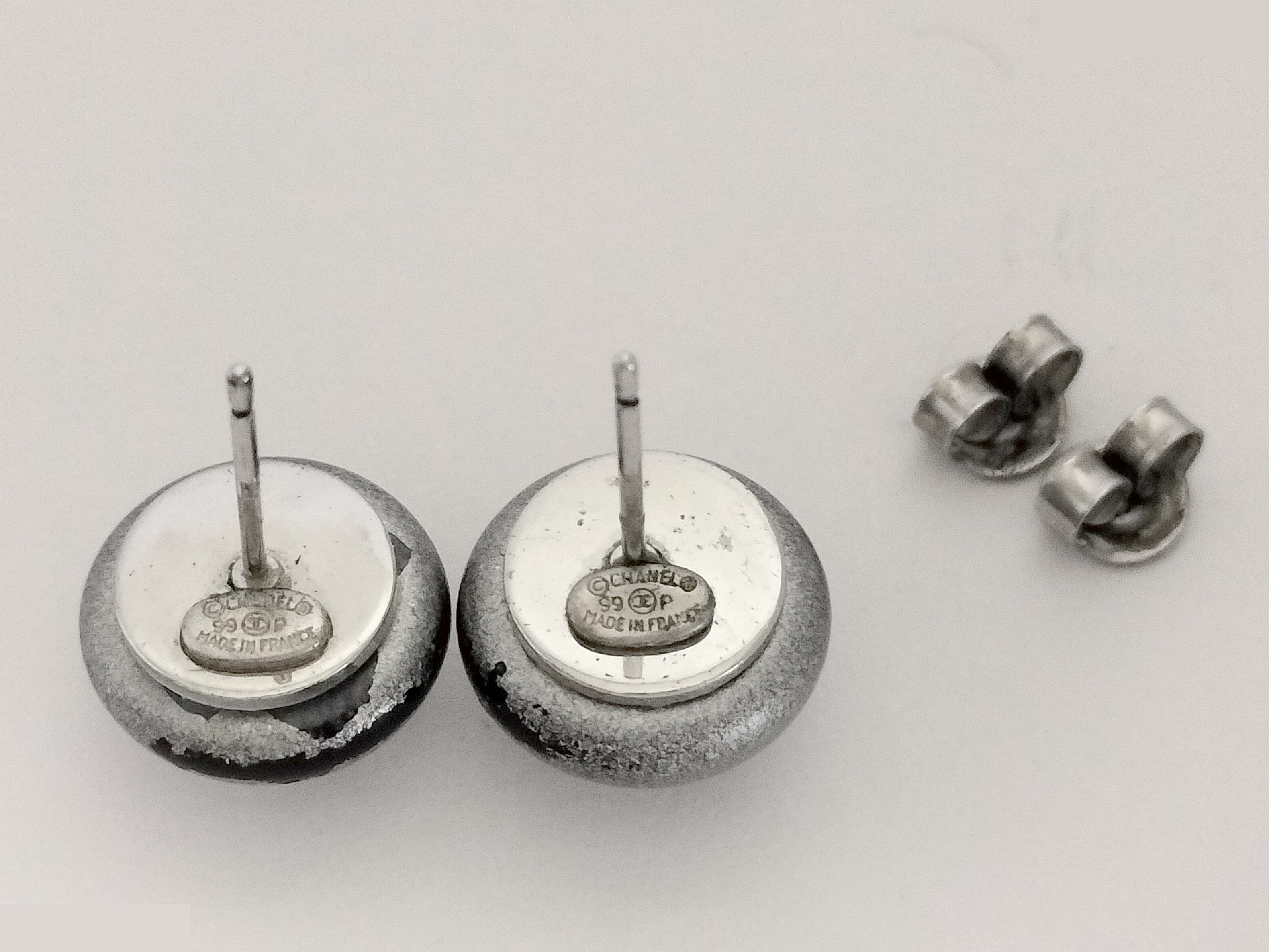 Coco F Pearl Silver Earrings — view 2