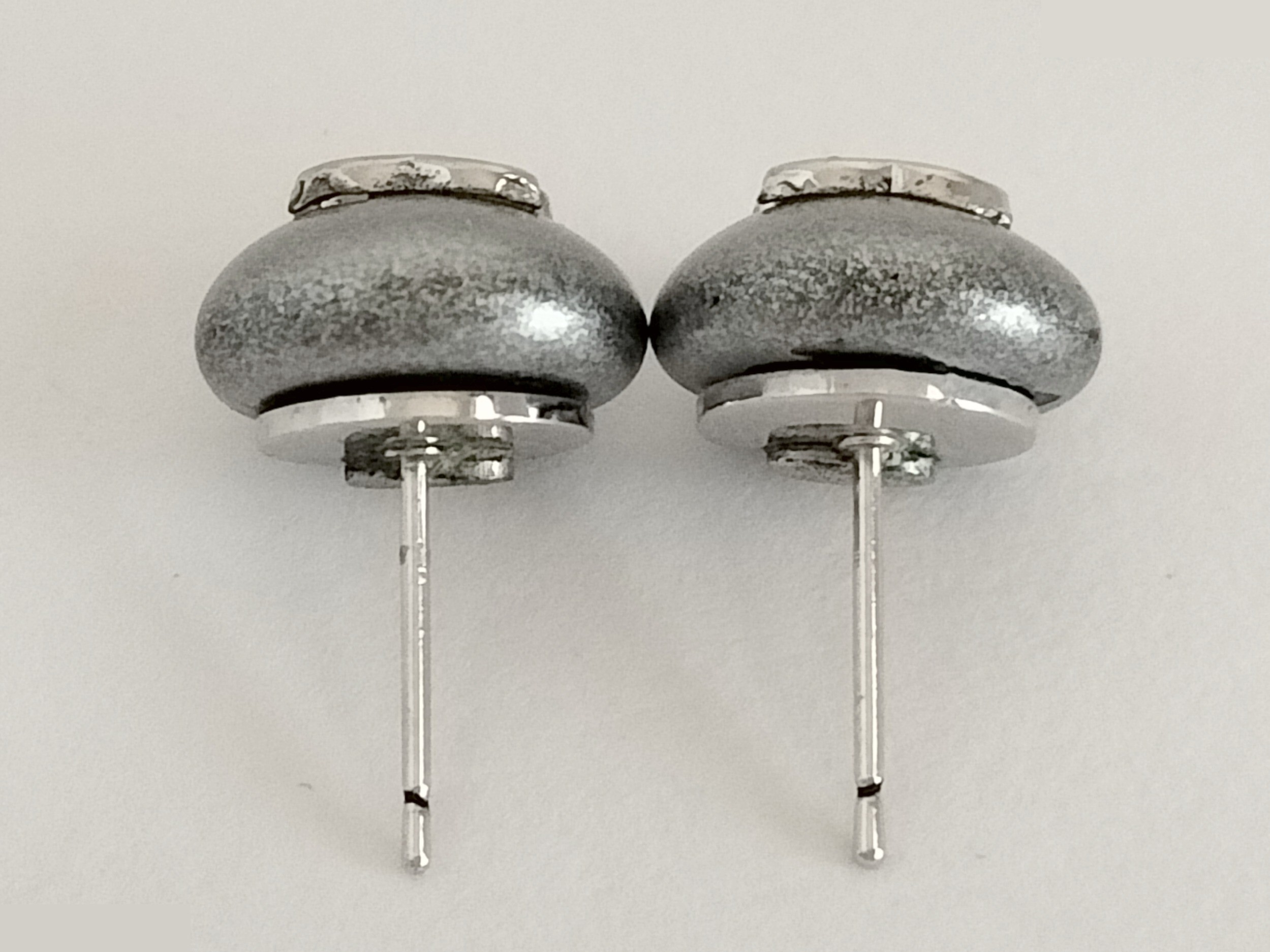 Coco F Pearl Silver Earrings — view 3